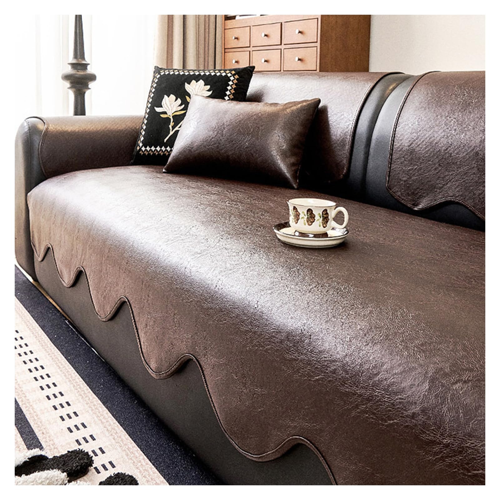 Housse de canapé pour animaux de compagnie et protection de coussins en cuir synthétique