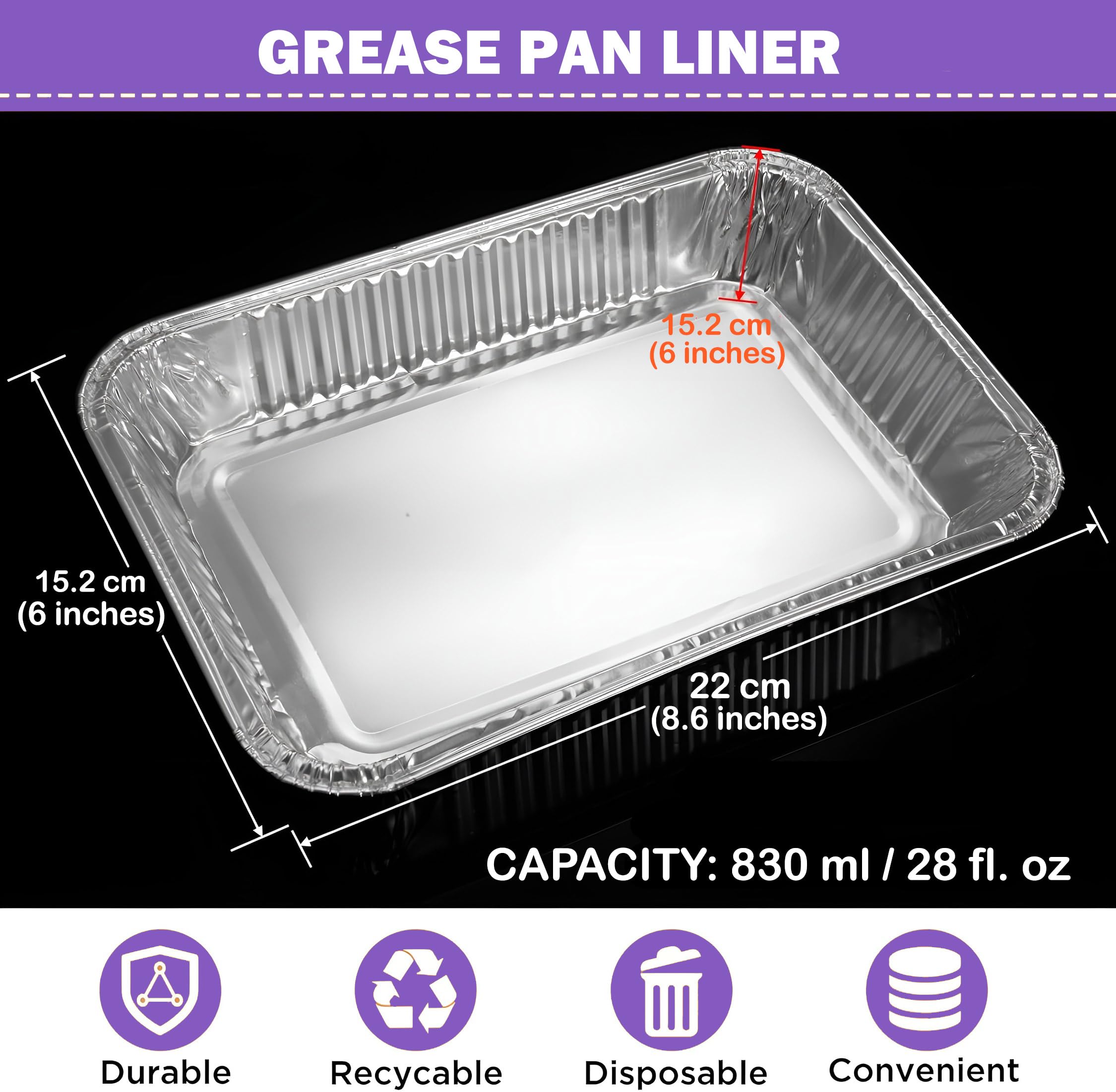 Bac à graisse Weber Spirit E-210 69803, 35,6 cm L x 31 cm L x 5,5 cm