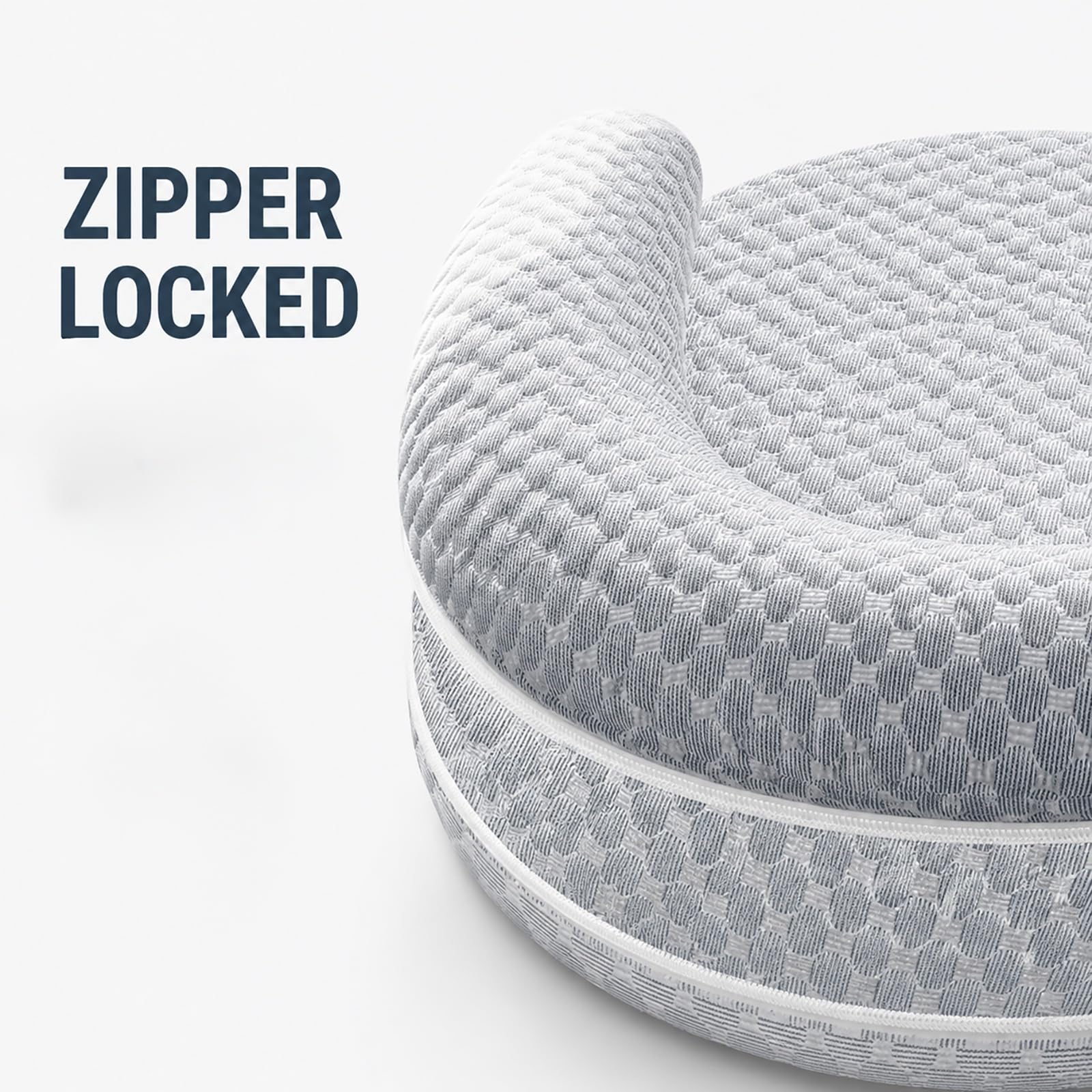 Ergonomiczne Legowisko Chłodzące dla Psa i Kota – Matras 3D Oddychający, Ortopedyczne Wsparcie w Kształcie U, Zdejmowany Pokrowiec, Antypoślizgowa Mata na Wszystkie Pory Roku(XL)