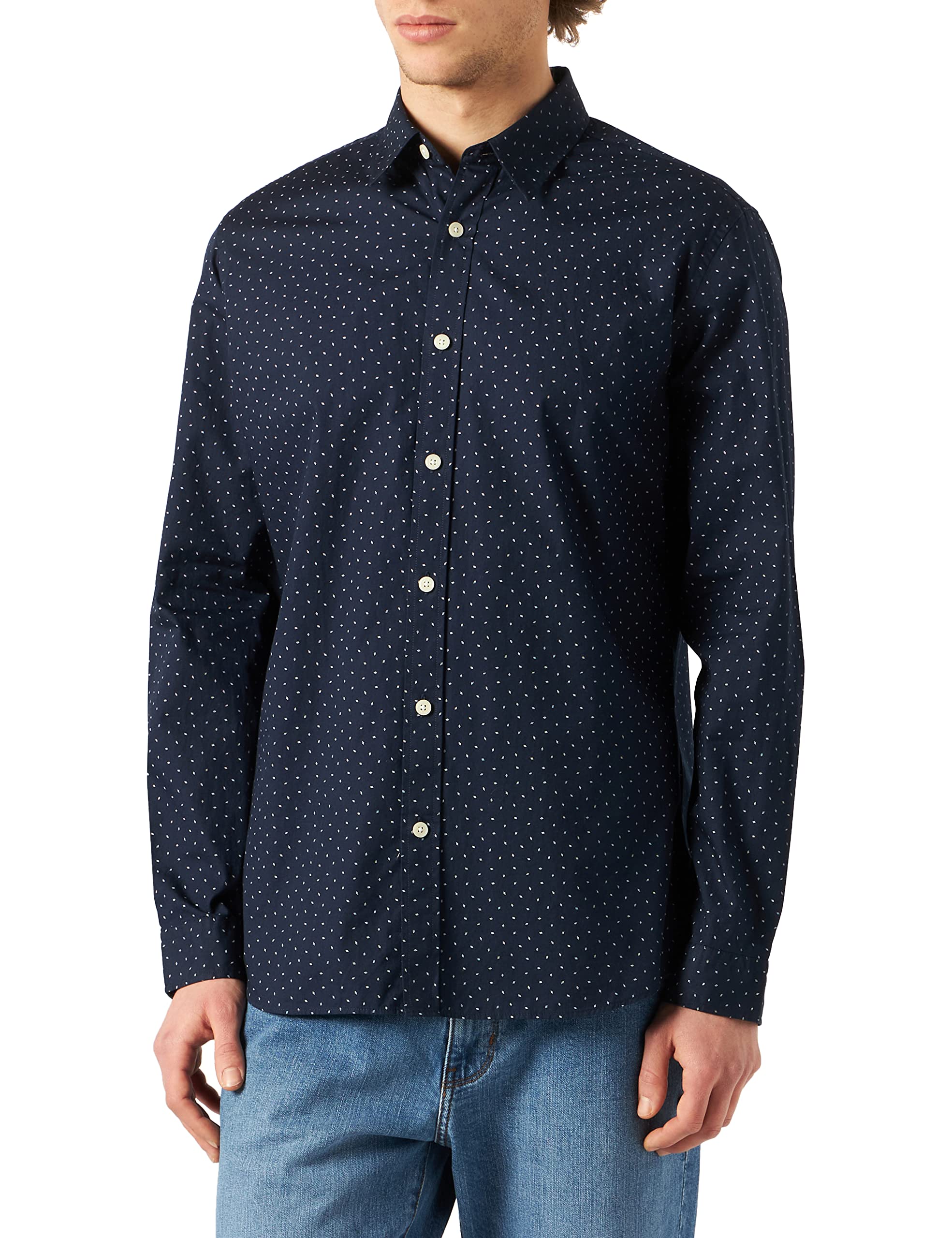 SELECTED HOMMEMen's Slhslimmarcel Shirt Ls AOP W Noos