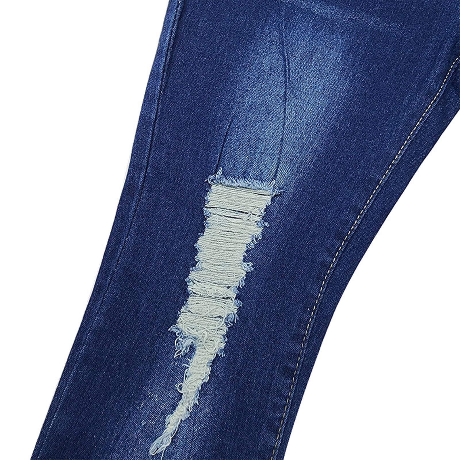 Jean Grossesse et Femme Enceinte, Coupe Slim Bandeau Haut Stretch et Confortable Jeans Enceinte Skinny Push up Fesse Pantalon de maternité Jegging Idèal Tout au Long de Votre Maternité