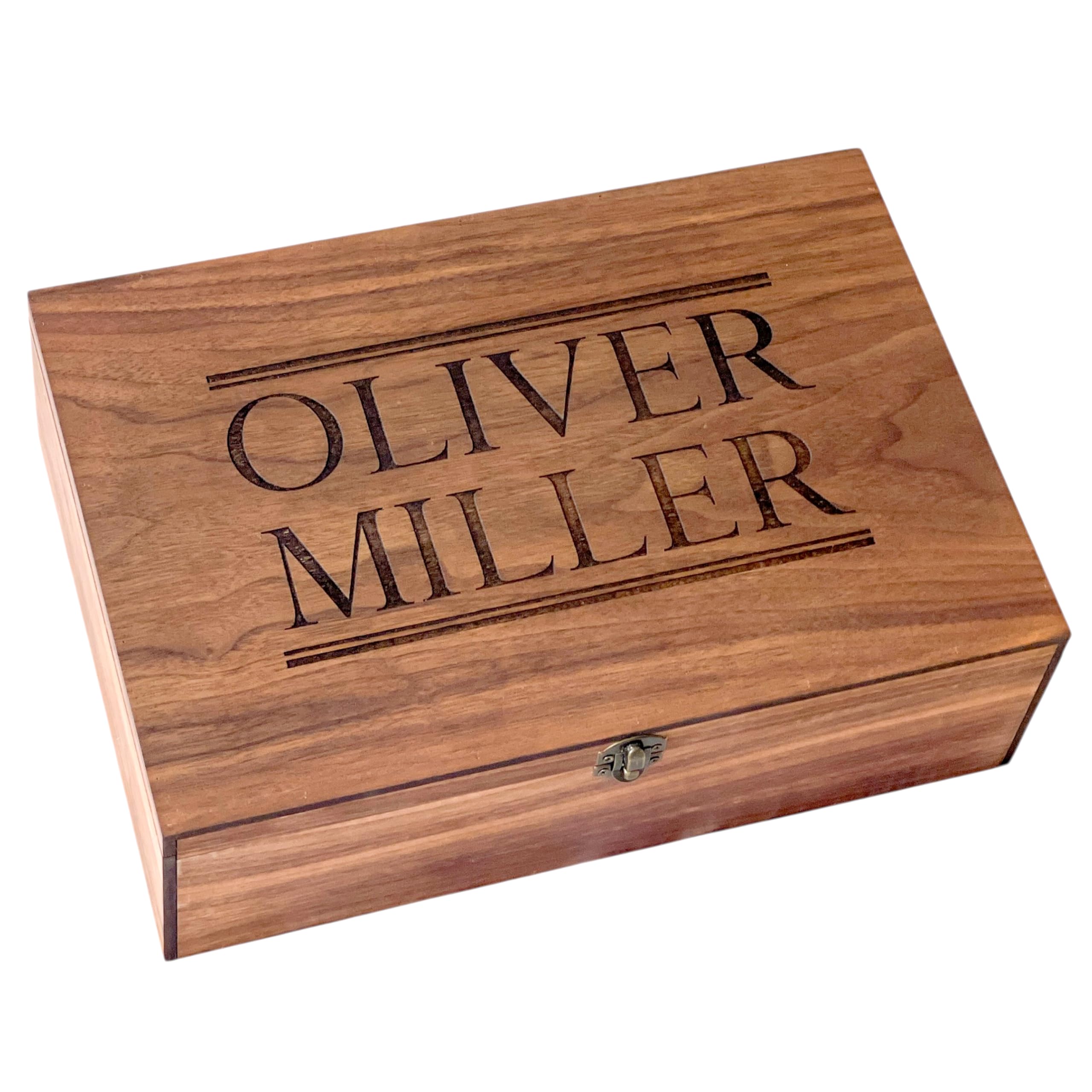Personalized wooden name box for memories, keepsake Christmas gift, present for Him, Her, Boyfriend, Girlfriend, Baby Boy, Baby Girl, Brother, Sister, Guy, Groomsmen, Bride Friend for Birthday