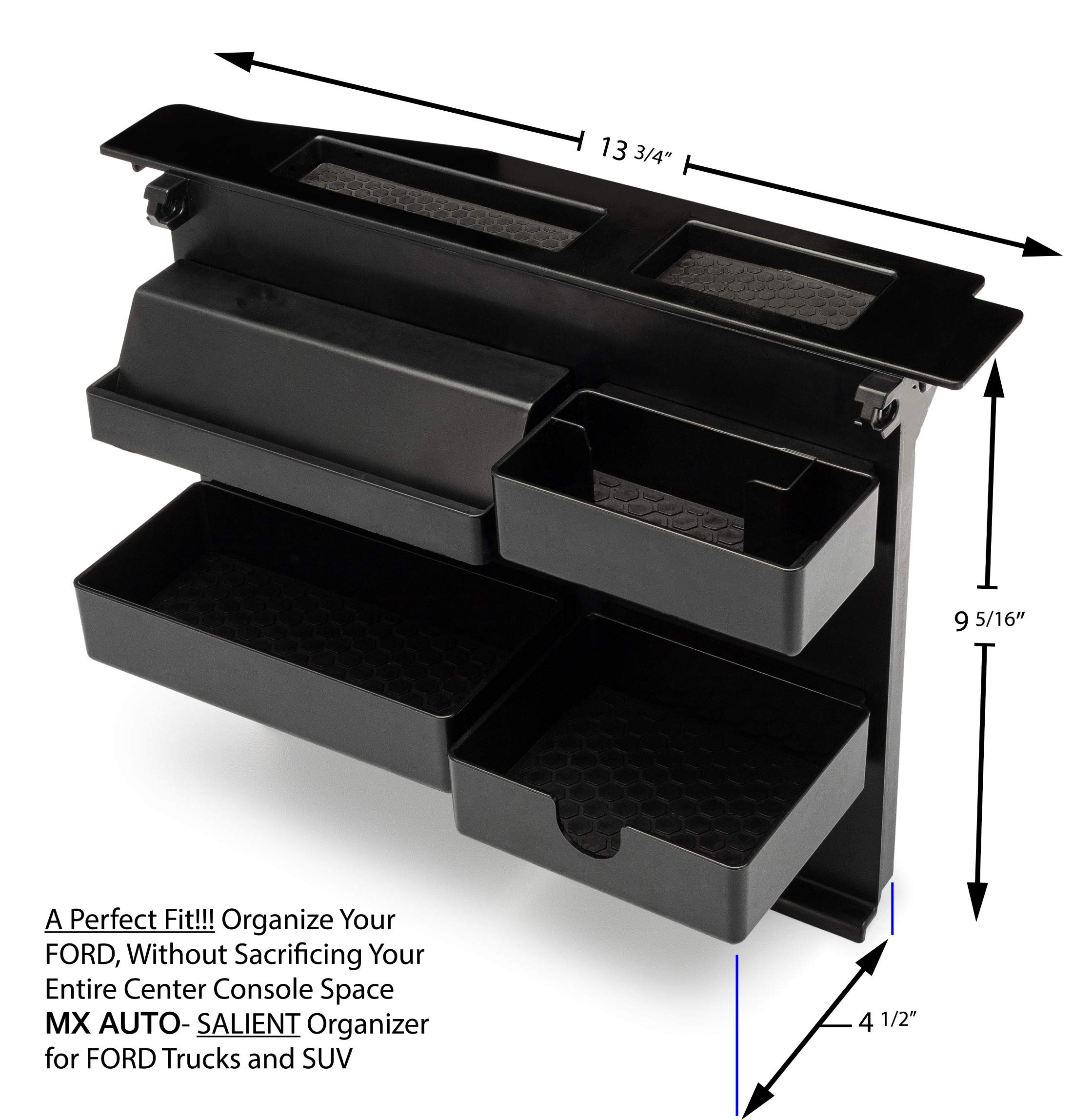 MX Auto Center Console Organizer Compatible with Ford Trucks & SUVs Accessories for F150