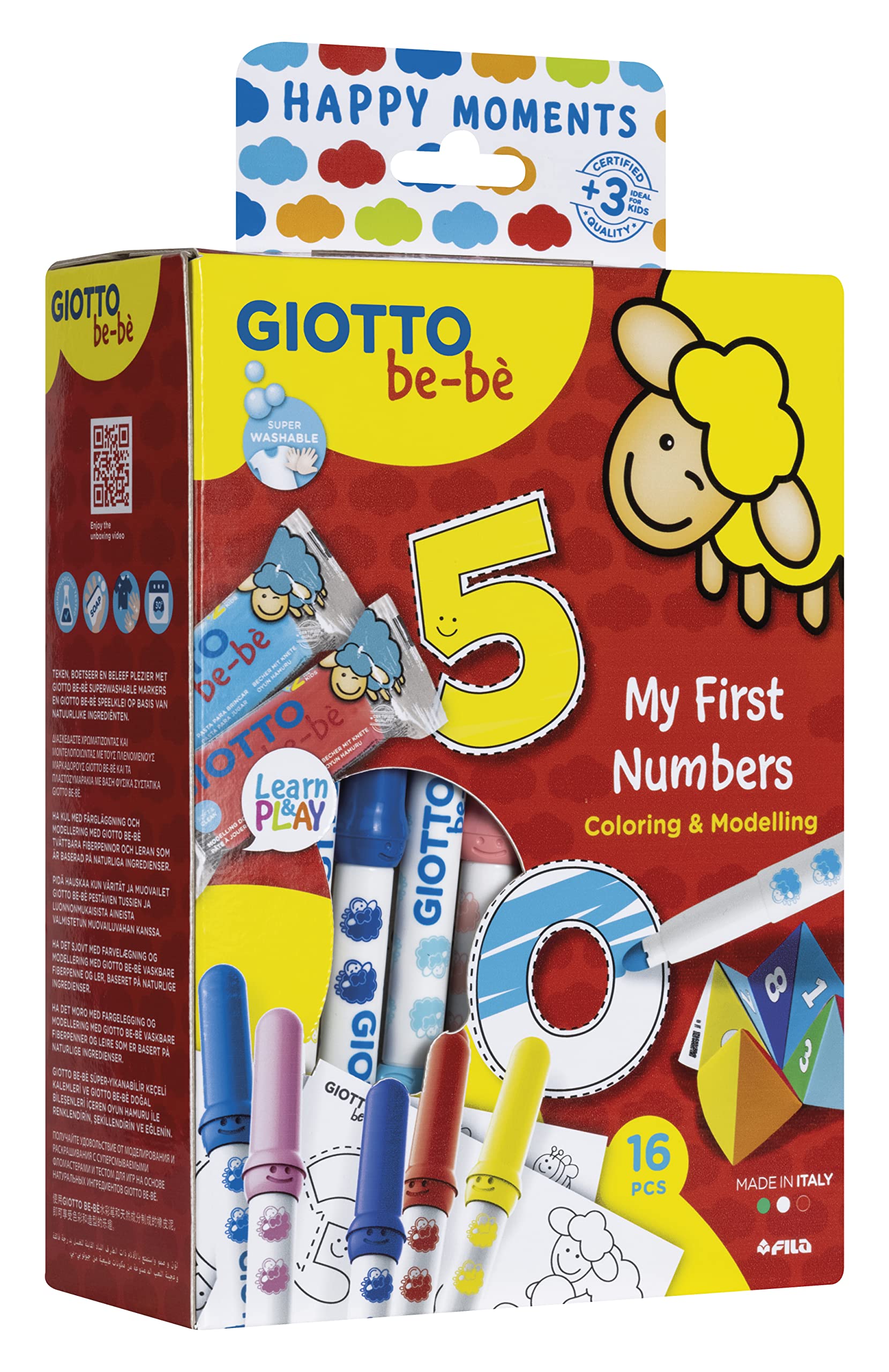 Giotto be-bè, My First Numbers, Happy Moments, 16 unidades