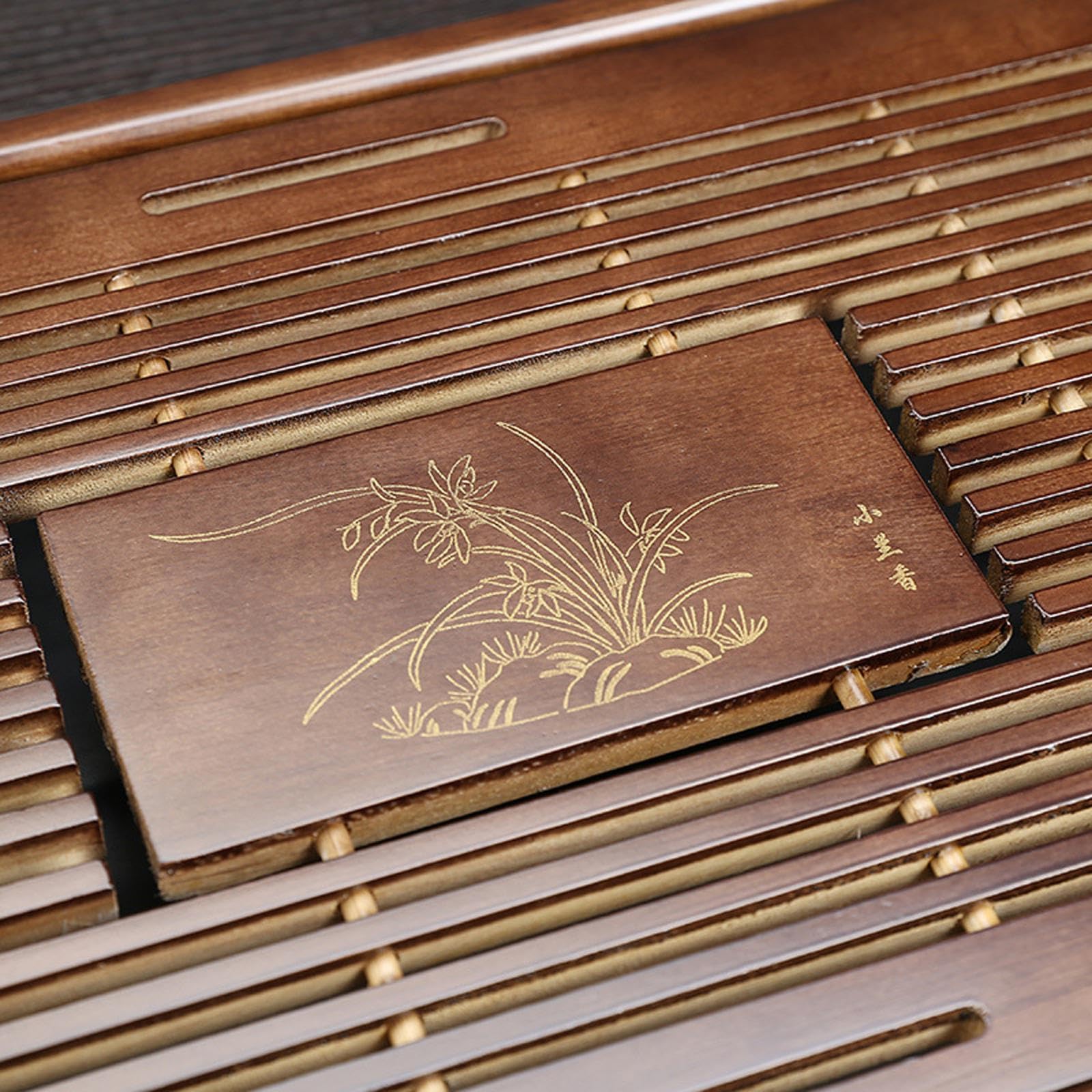 Bandeja de Té China con Drenaje, Juego de Té Kung Fu, Almacenamiento de Agua, Tipo Plato con Drenaje, Caja de Mesa con Almacenamiento de Agua para