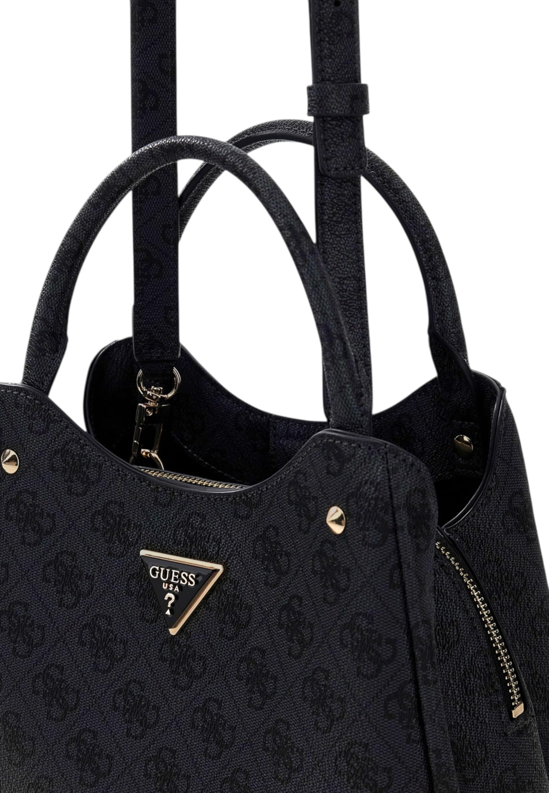 GUESS bolso bandolera Meridian II Girlfriend Carryall Bag Coal Logo gris oscuro