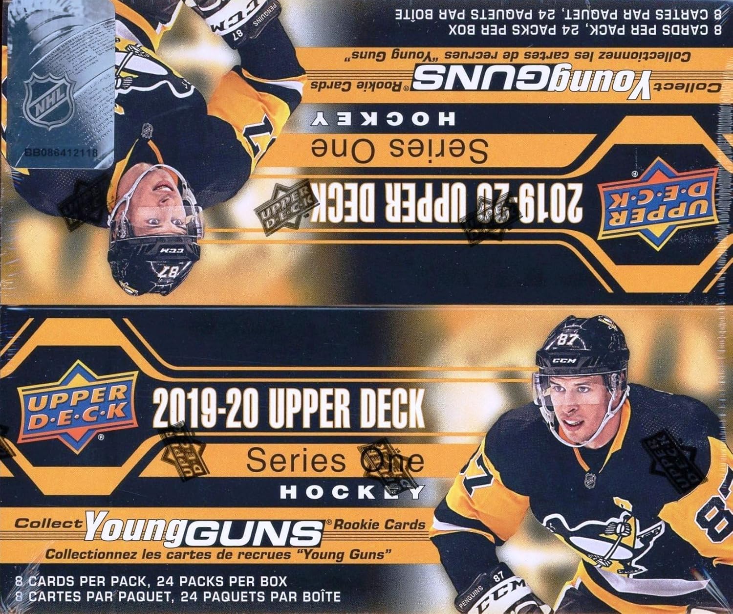 2019/20 Upper Deck Series 1 Hockey MASSIVE 24 Pack Factory Sealed Retail Box with 192 Cards Including (6) YOUNG GUN ROOKIE Cards & Game Used Jersey Card!