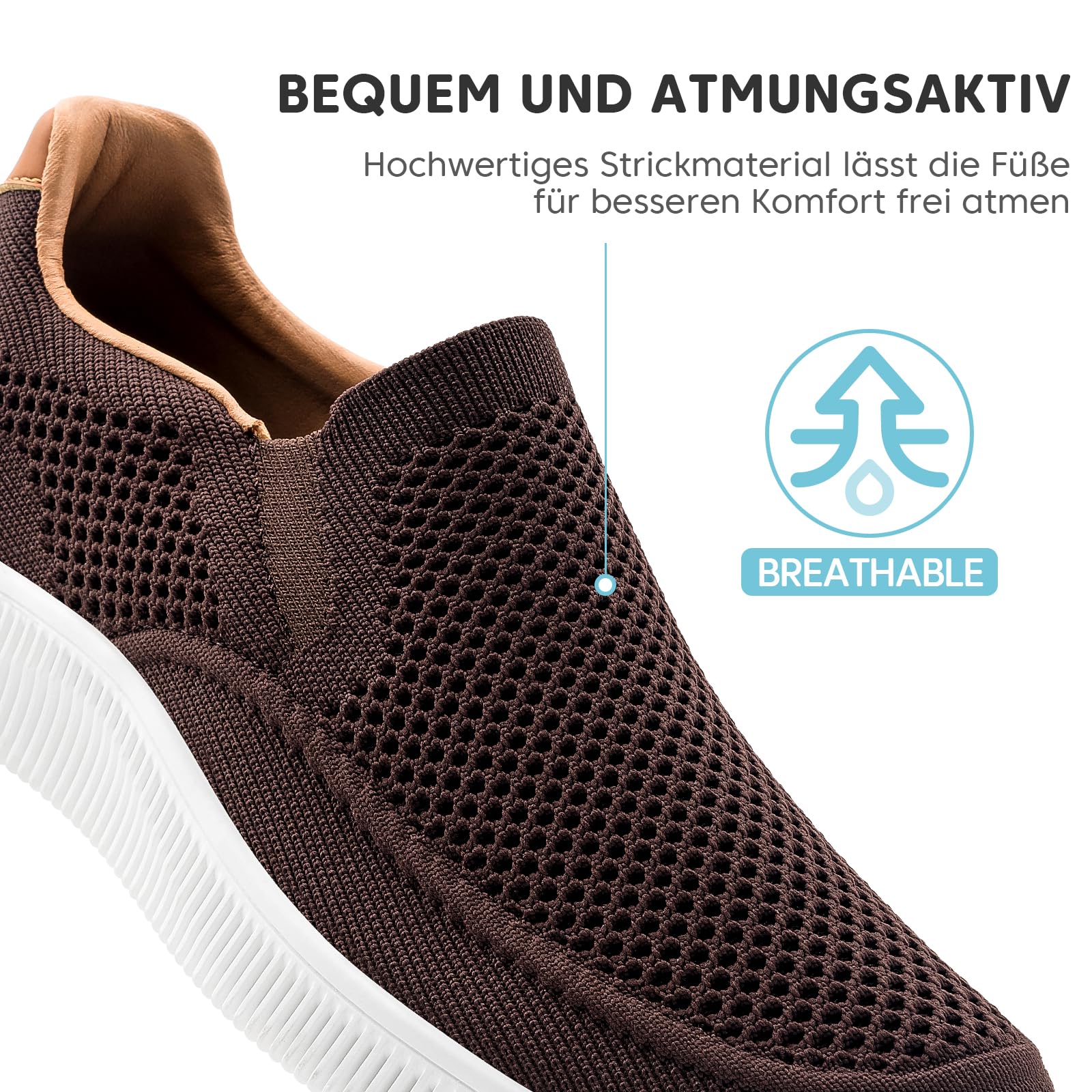 MrToNo Slip on Chaussures Homme Basket sans Lacets Respirante Tennis Confortable Sport Shoes Casual Fitness Course Sneakers Outdoor Gym Walking Running Sneakers