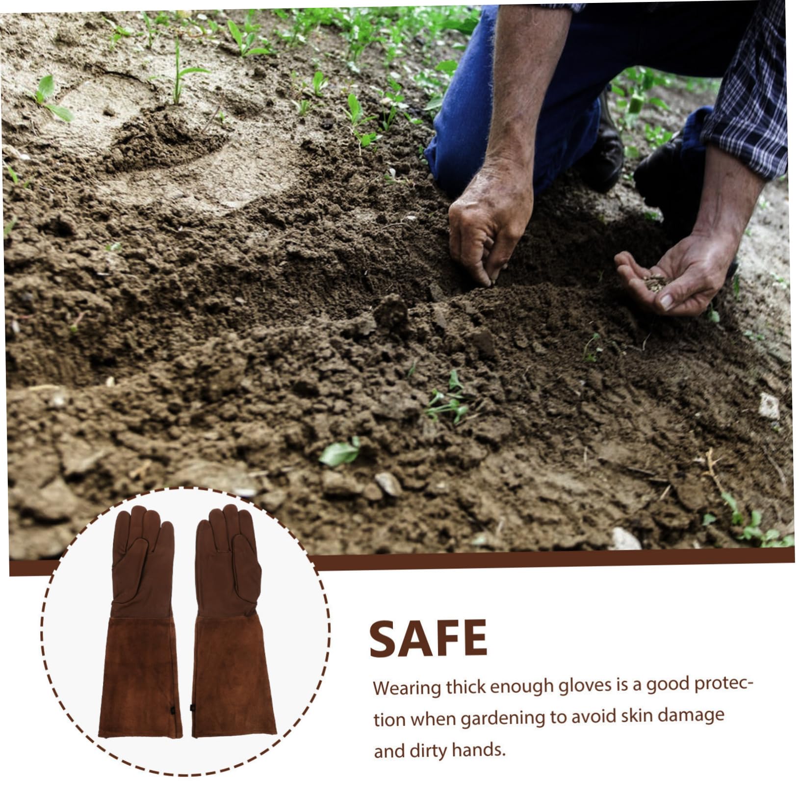 2pares Guantes De Jardinería Largos Protección Para Manos Guantes Resistentes Pinchazos Para Trabajos De Jardín y Paisajismo