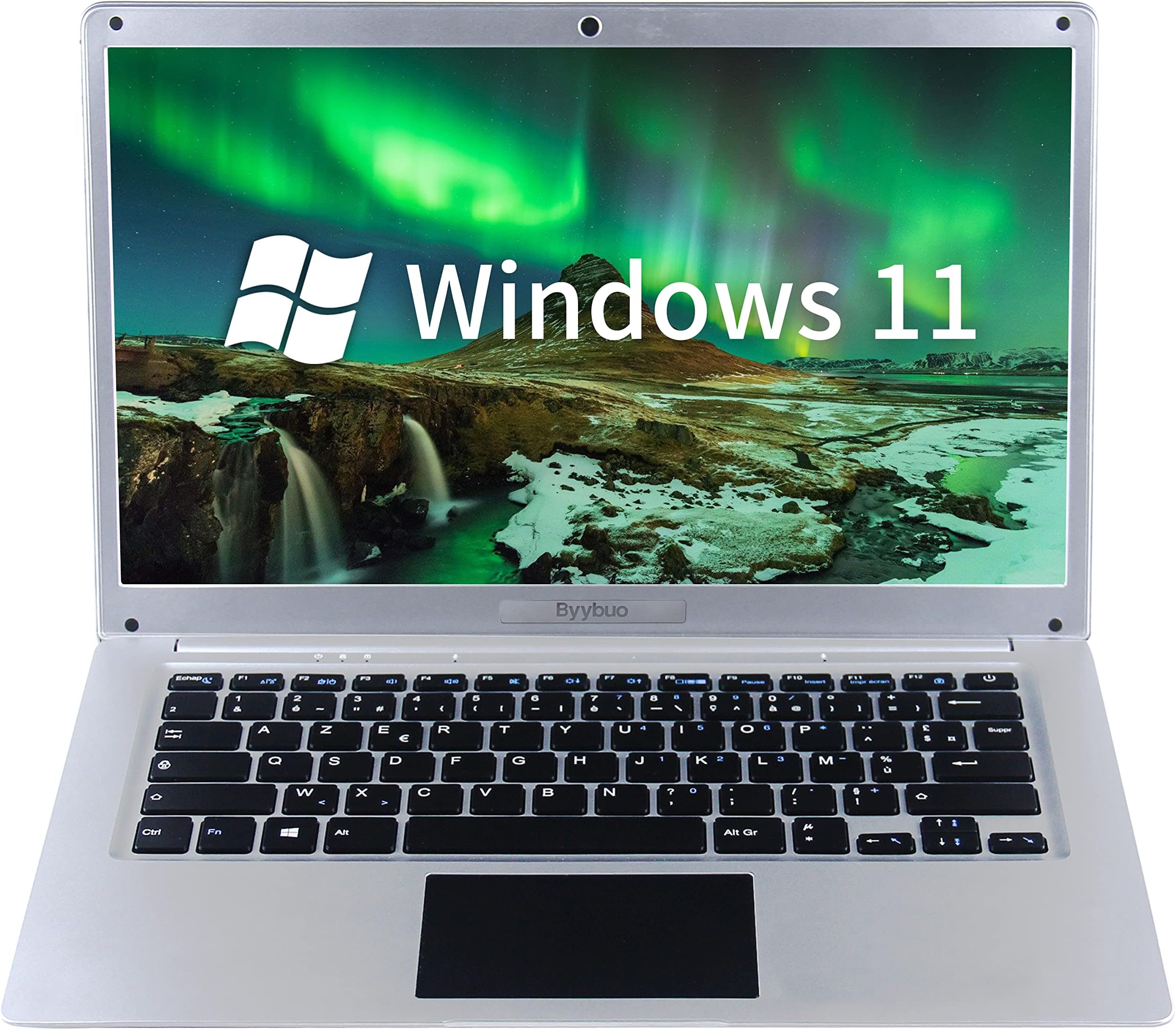 BYYBUO 14.1 inch Laptop AZERTY French layout Keyboard, Intel Celeron