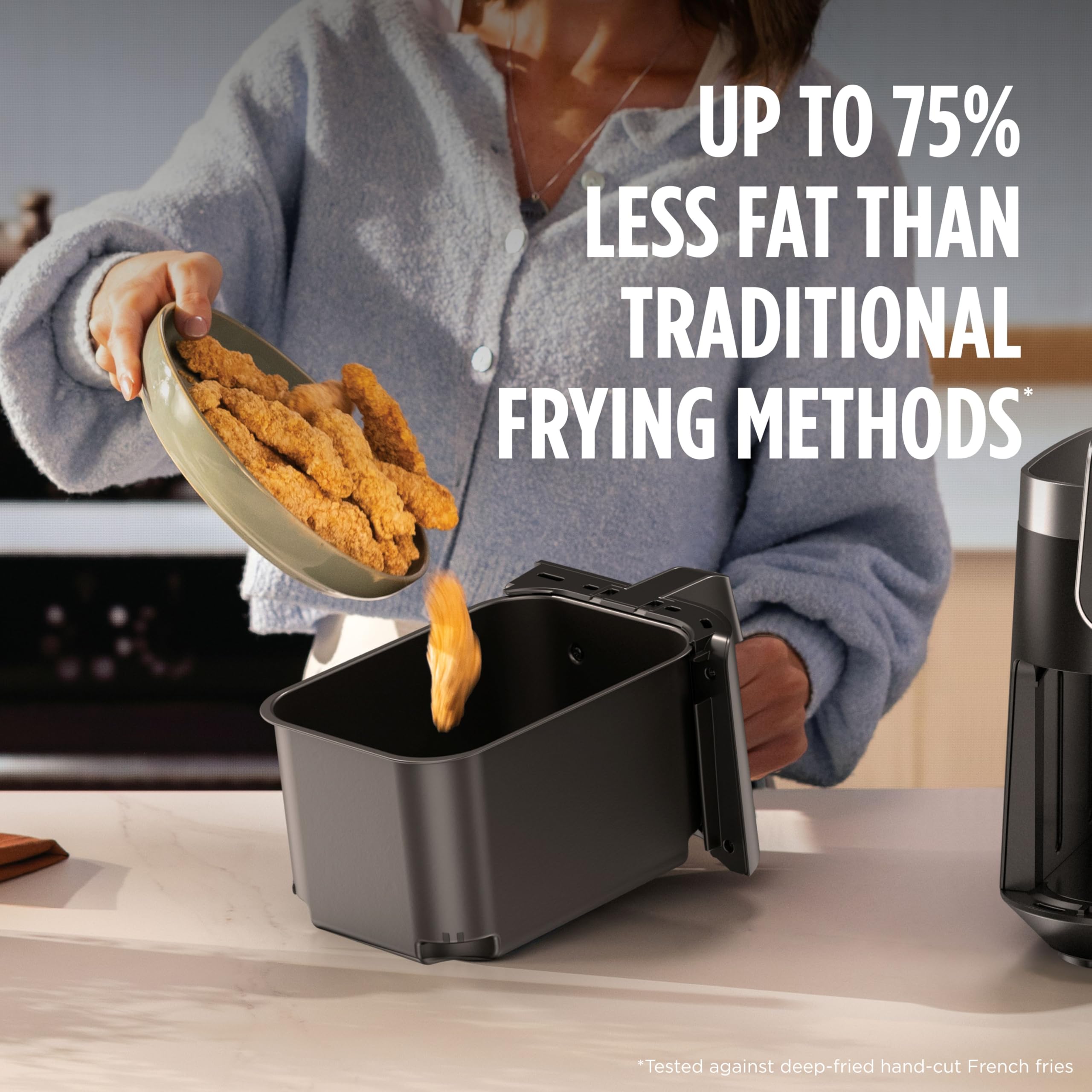 Ninja DualZone Air Fryer, 8 Qt, 6-in-1, Grey, DZ801 view 6