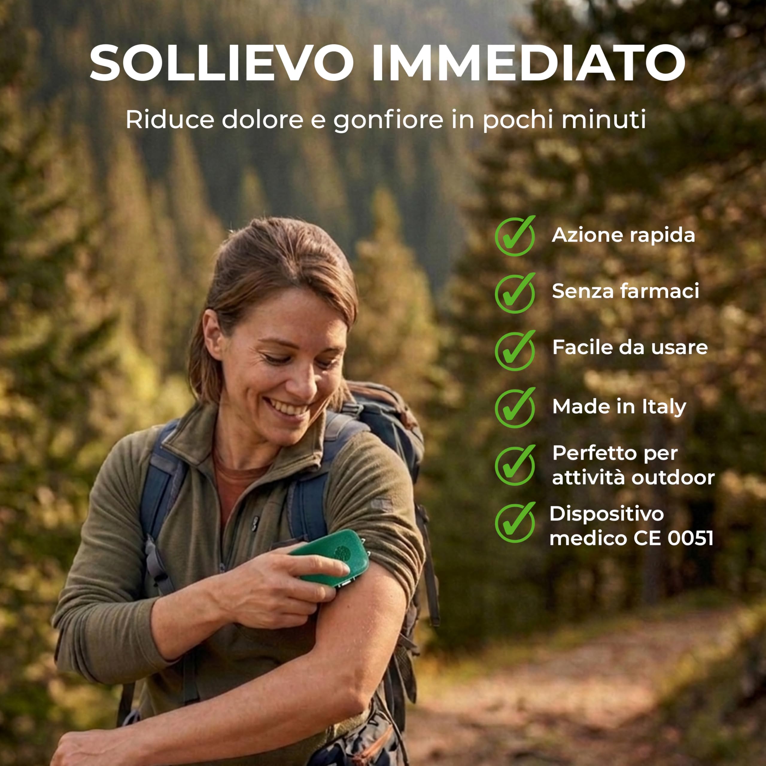 TECNIMED - Ecosave - Elettrostimolatore dopopuntura - Dispositivo di primo intervento contro punture e morsi velenosi tramite il rilascio di microimpulsi elettrici - Made in Italy