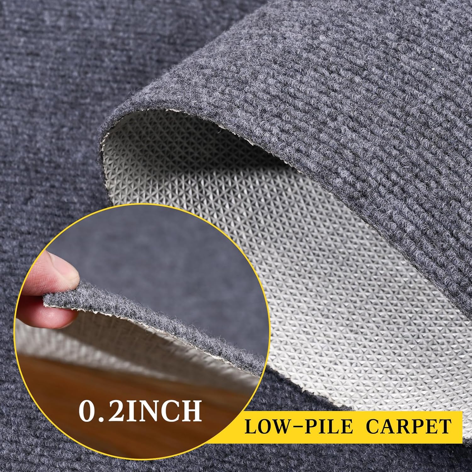 Extra Long 3x10 ft Runner Rug for Hallway, Non-Slip Indoor Outdoor Carpet with TPR Backing, Durable Waterproof Mat for Kitchen, Patio, Balcony, Garage, Deck, Entryway, Stair, Grey Fine Stripes Gray Fine Stripes 3ft X 10ft