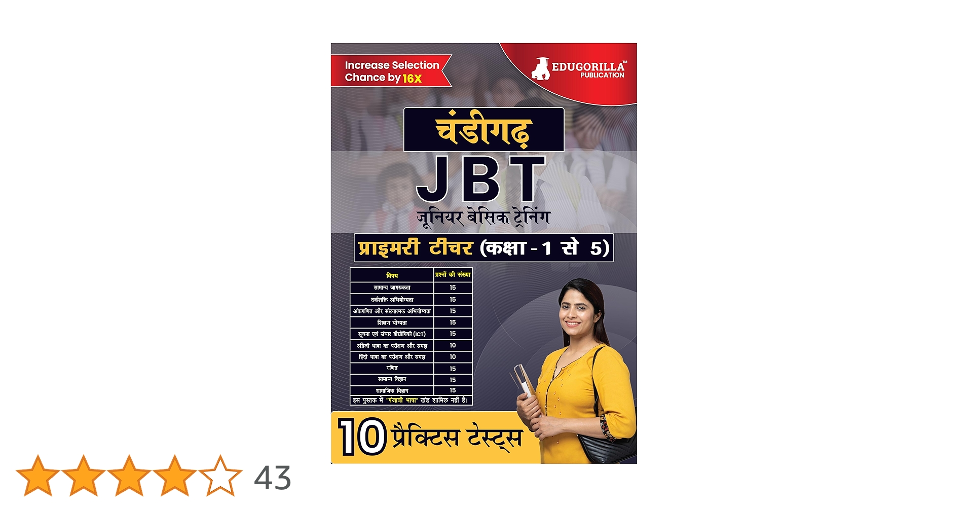Chandigarh JBT (Primary Teacher) Exam Book 2024 (Hindi