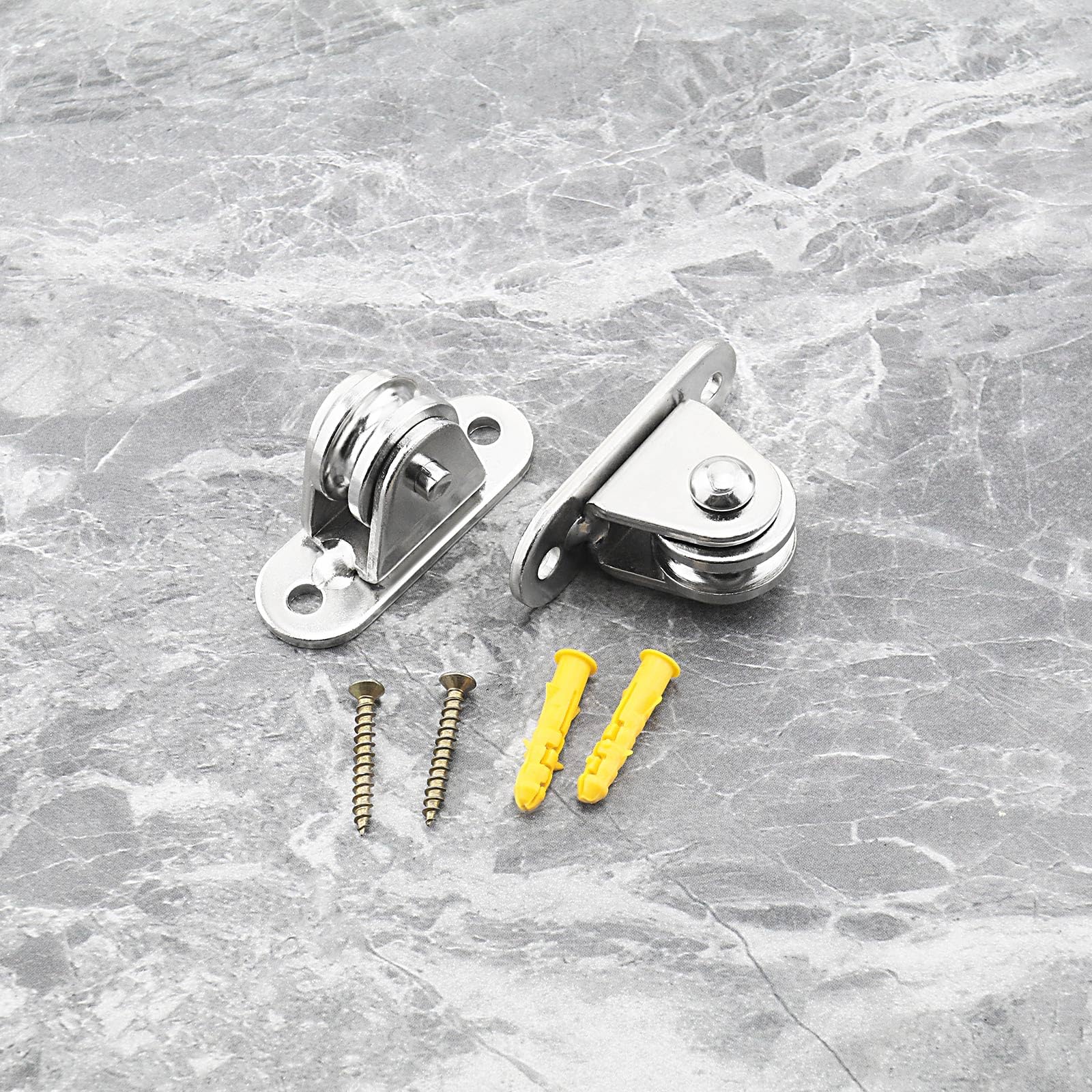 4 Poleas De Metal De 25 Mm De Diámetro Con Poleas De Rodamiento De Bolas Polea Direccional De ángulo Ajustable Con Tornillos Para Kits De Bricolaje De Toldo De Protección Solar