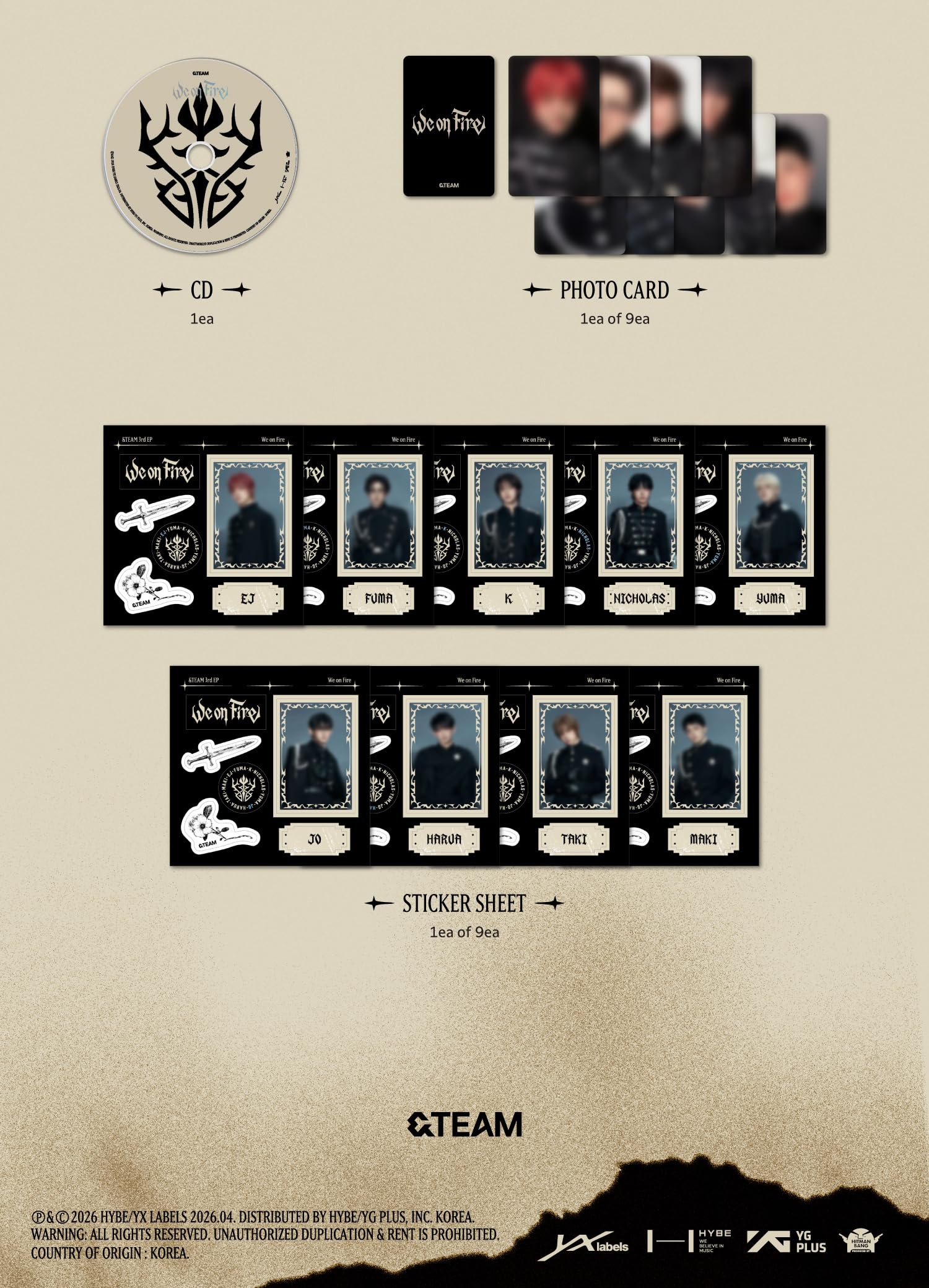 Amazon.com: (2 Version Set : Standard+1Solo) &TEAM We on Fire 3rd