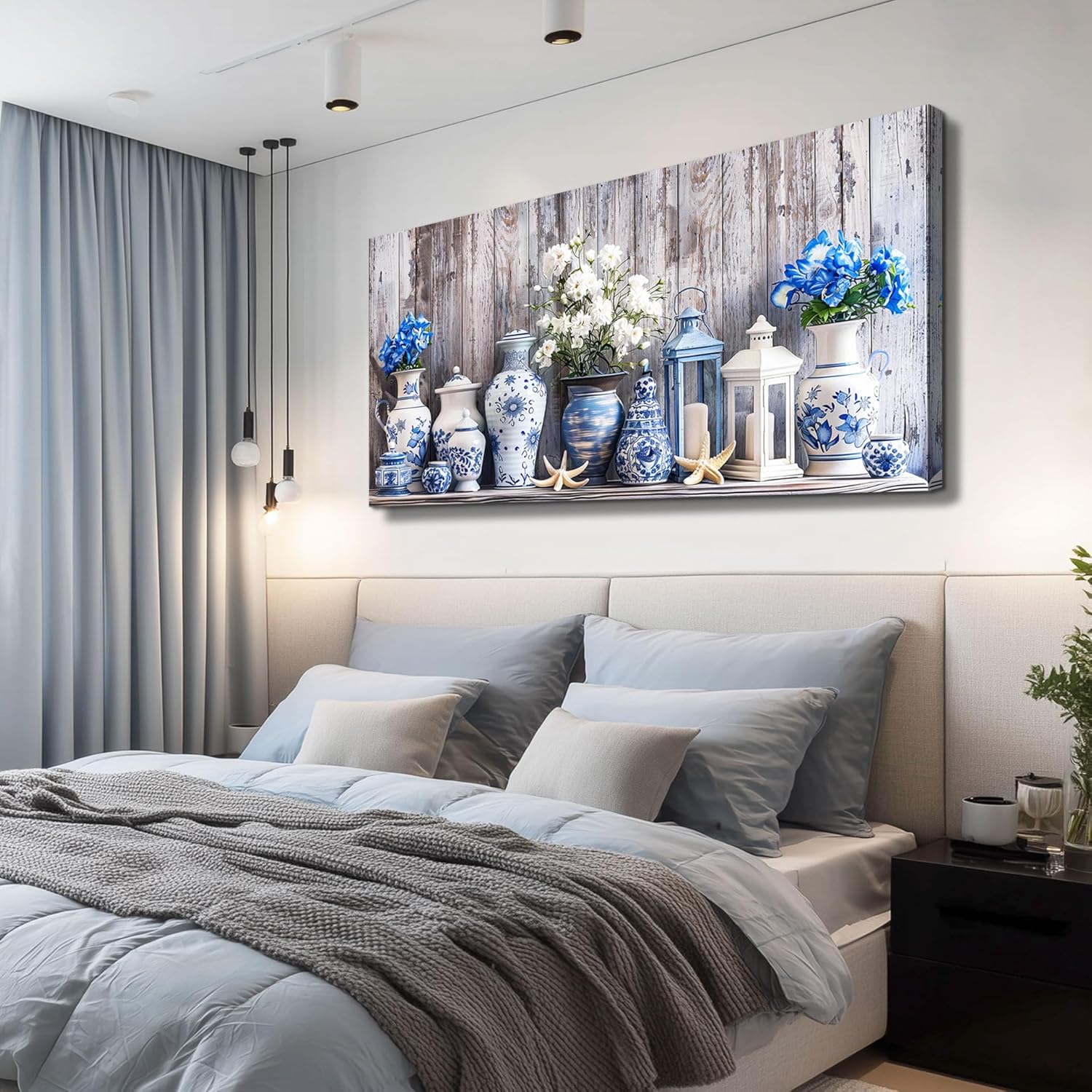 Lapremoly Floral Kitchen Canvas Wall Art Vintage Farmhouse Pictures Wall Decor Modern Abstract Flower in Vase Pictures for Living Room Bedroom Office Artwork Nature Themed Rustic Still Life Decoration - Image 8