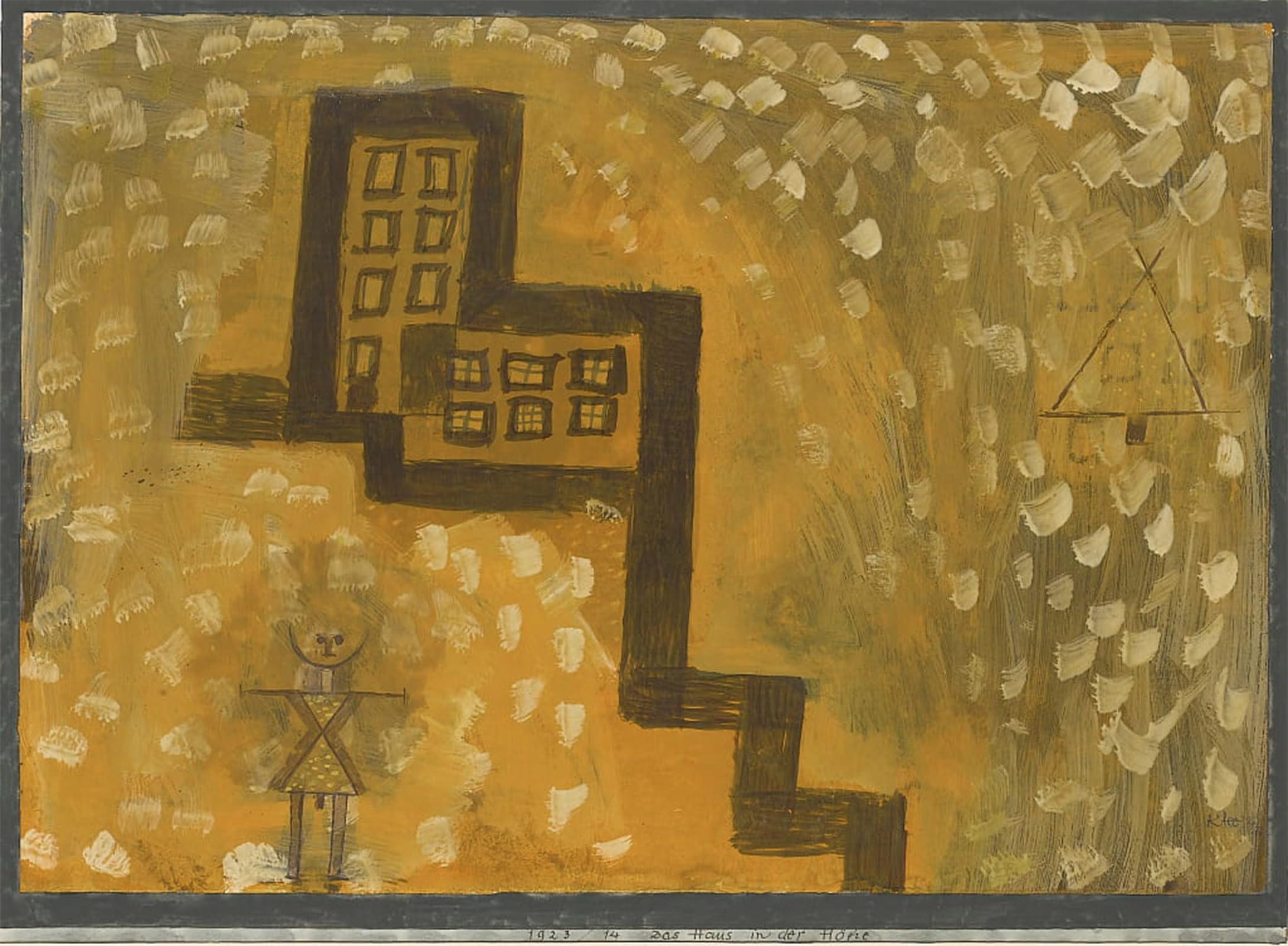 SERENDIPITP Retro Picture Poster Wall Art Pictures Painting the House on High by Paul Klee Wall Art Canvas Print for Wall Decor 60x90cm