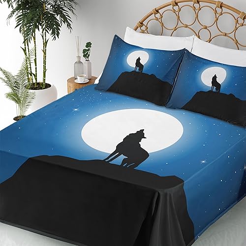 Miniatura 8 de Lunarable Sábana encimera de telaraña en escala de grises, diseño de tela de Halloween, diseño web de composición de temas aterradores, suave y