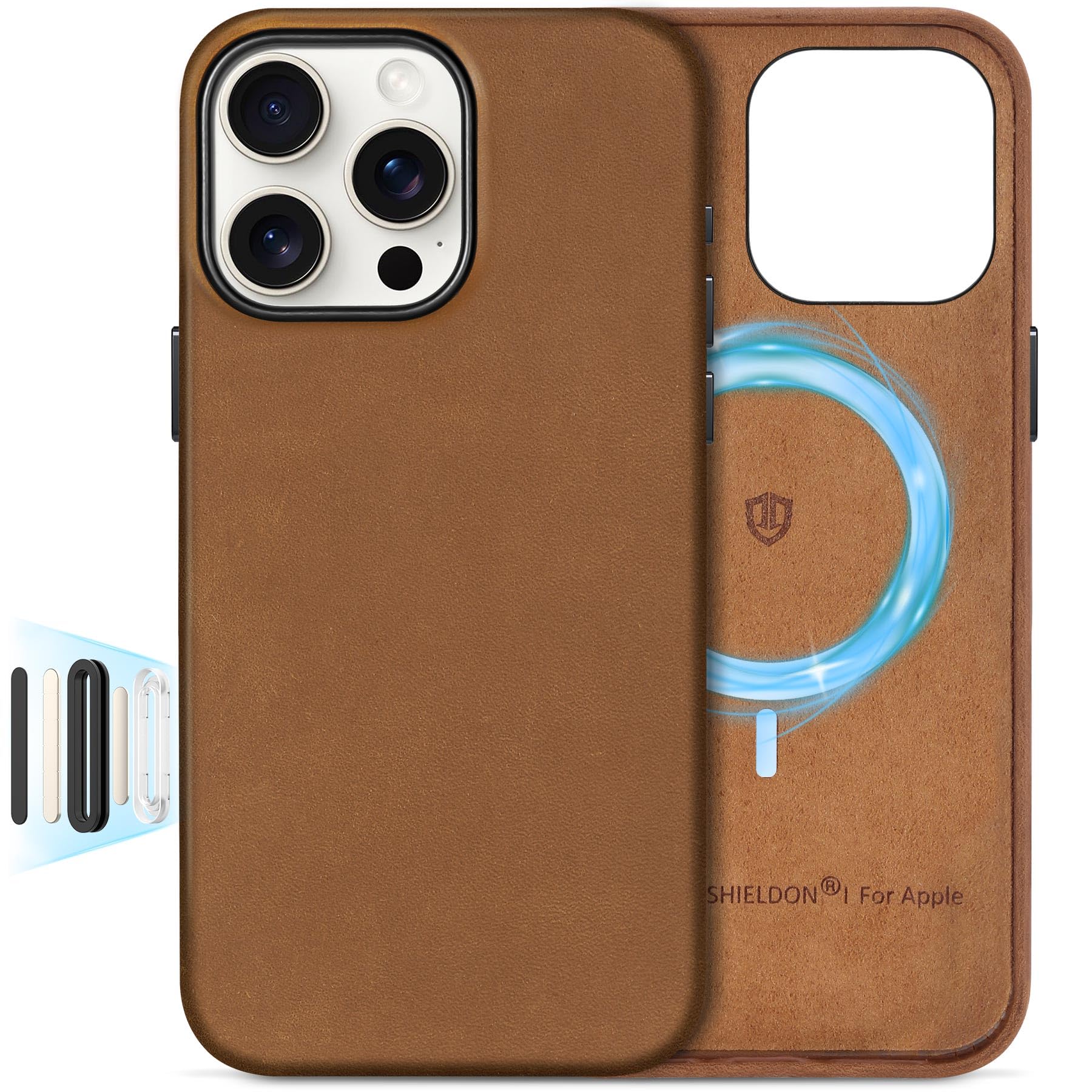 SHIELDON Leren hoes voor iPhone 17 Pro 6,3 inch 5G 2025