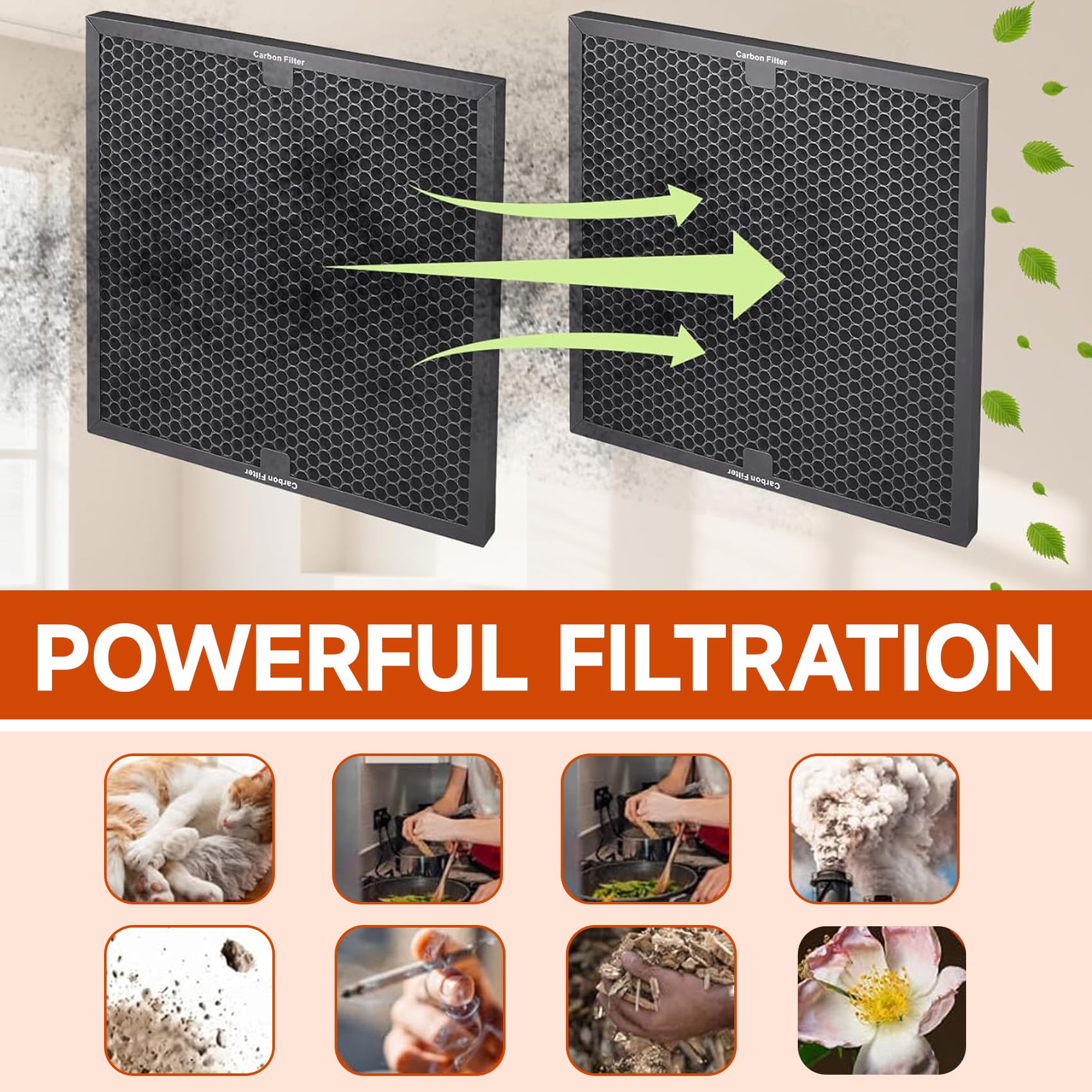 Filtros de carbón activo de repuesto para purificadores de aire Dri-Eaz HEPA 500, BlueDri BD-AS-550, VEVOR y Mounto, malla de prefiltro de 16 x 16 x 1 pulgada (paquete de 3)