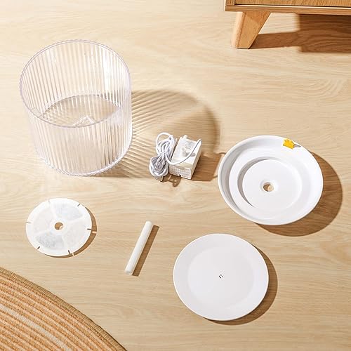 Miniatura 5 de Fuente de agua automática para gatos de 63 oz/1.8 L, dispensador de agua con filtros de repuesto y bomba de silencio para gatos, perros, múltiples