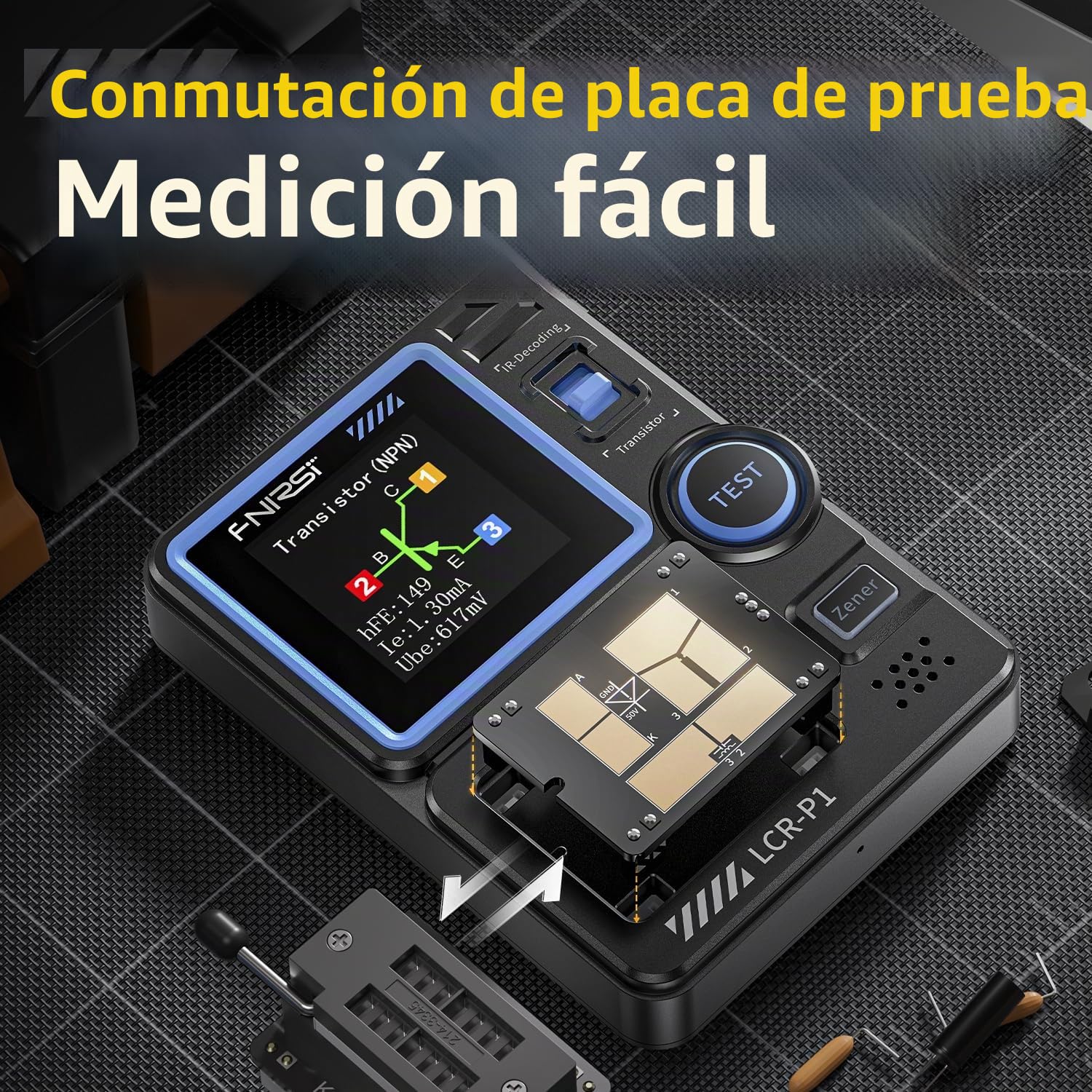 Multímetro funcional LCR-P1, condensador de diodo, contador de resistencia LCR, contador ESR, NPN PNP MOSFET, infrarrojos