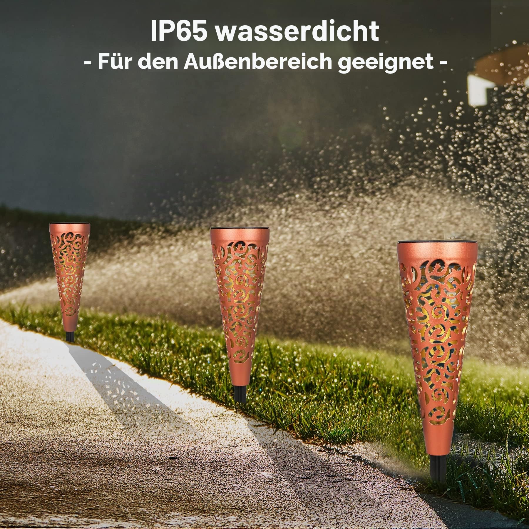 Bonsery 8 stück Solarleuchten für Außen, IP65 Wasserdicht Solarlampen für Außen Garten, Solarleuchte Garten LED Gartenbeleuchtung Solar Außen, Helle und Klare Gartenleuchten für Terrasse, Rasen, Wege
