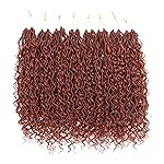 SamBraid Goddess Locs Crochet Hair 14 Inch, 8 Packs New Goddess Faux Locs Crochet Hair for Black Women, River Hair with Curly Ends (14Inch, 350, 8Packs)