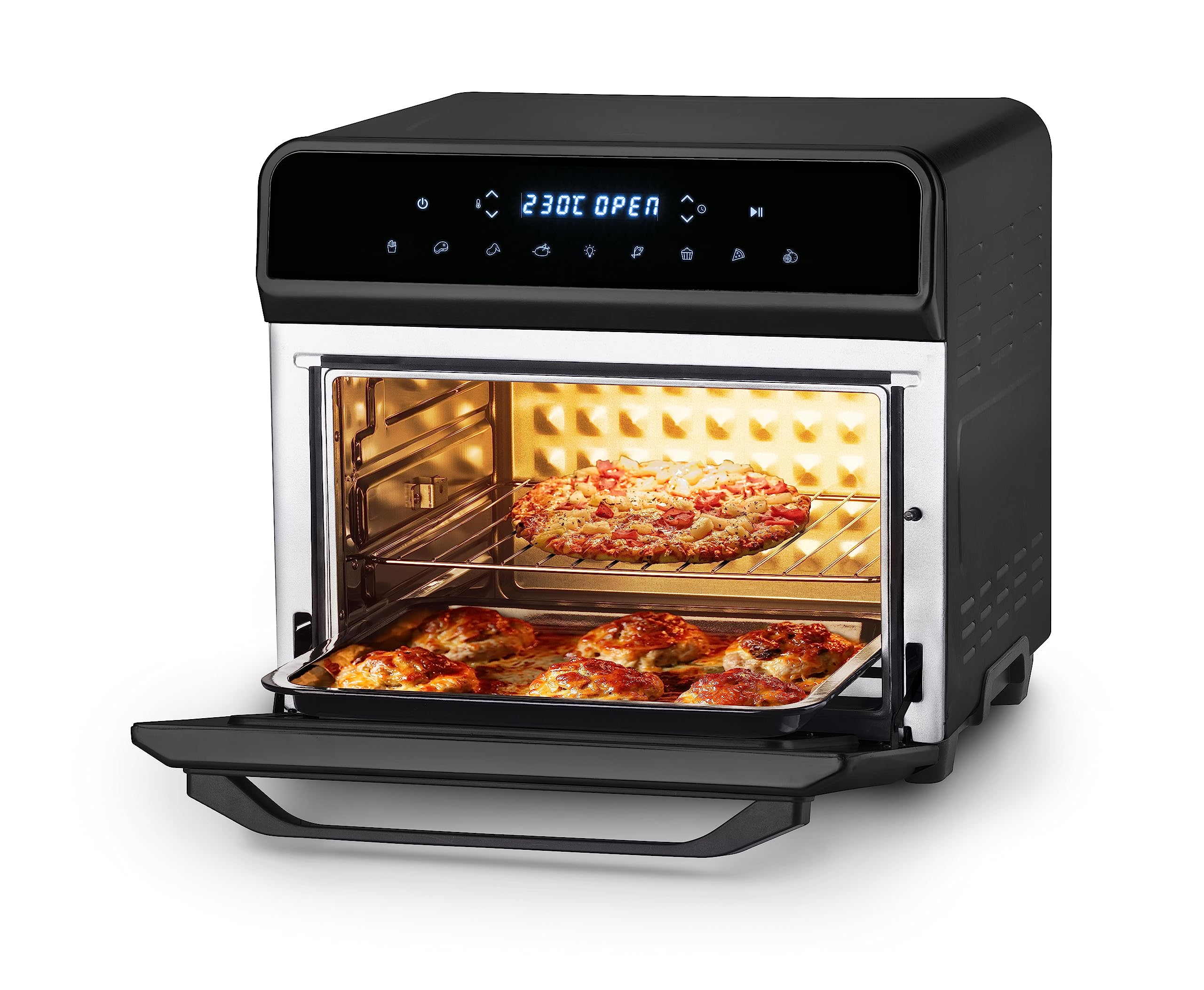 Ufesa Magnum, Four Electrique à Air, Air Fryer XXL, 23 L, Double Résistance, Économie D'énergie, 8 programmes, Rôtisserie, 1800 W, Contrôle Digital, Température de 230ºC, 6 Accessoires Inclus