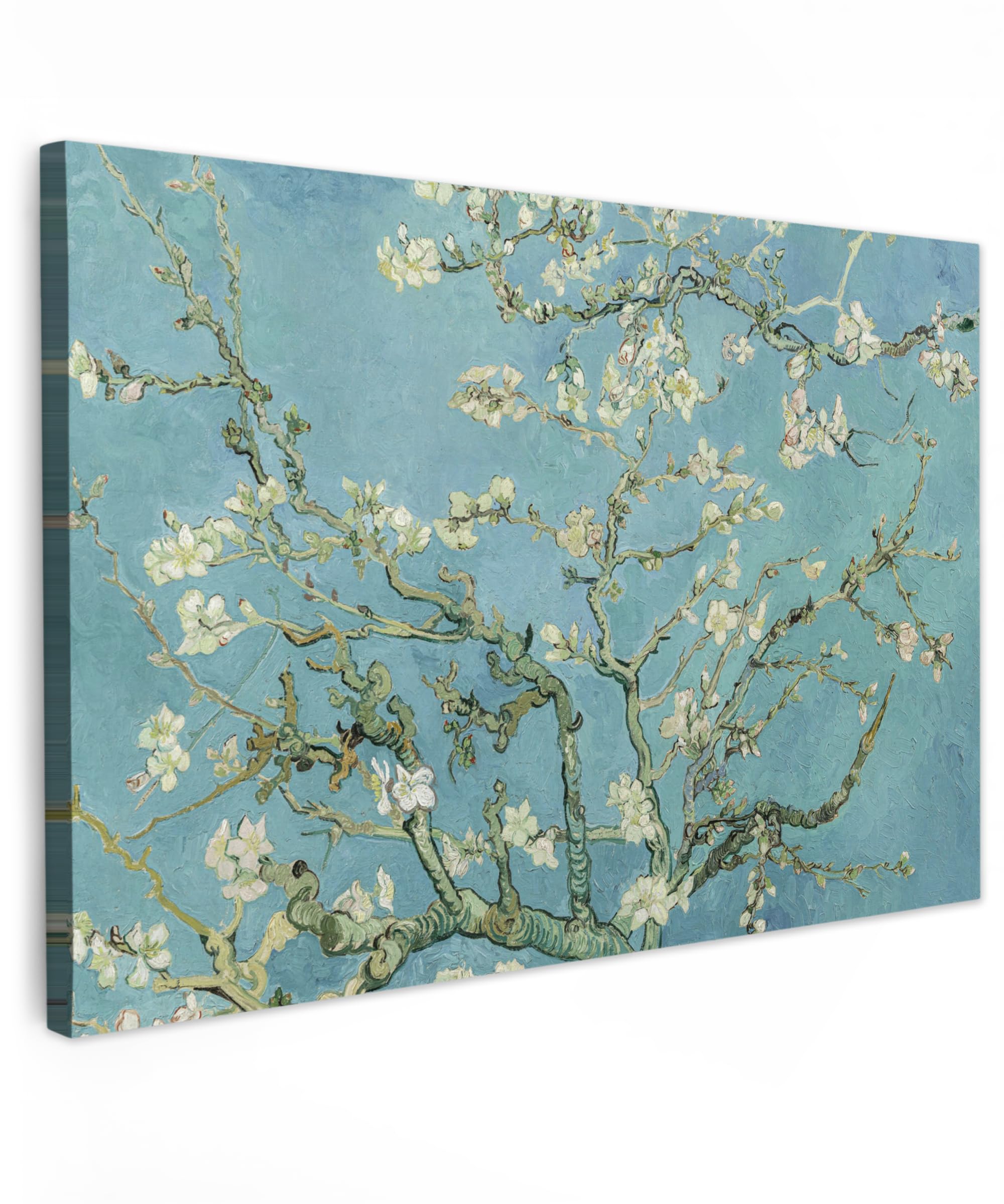 MuchoWow© Cuadros Decoracion Salon Modernos 120x80 cm Pinturas Lienzo Decorativo para Pared Decoración Hogar Lienzos Van Gogh - Almendro en flor - Maestros antiguos - Arte - Vintage