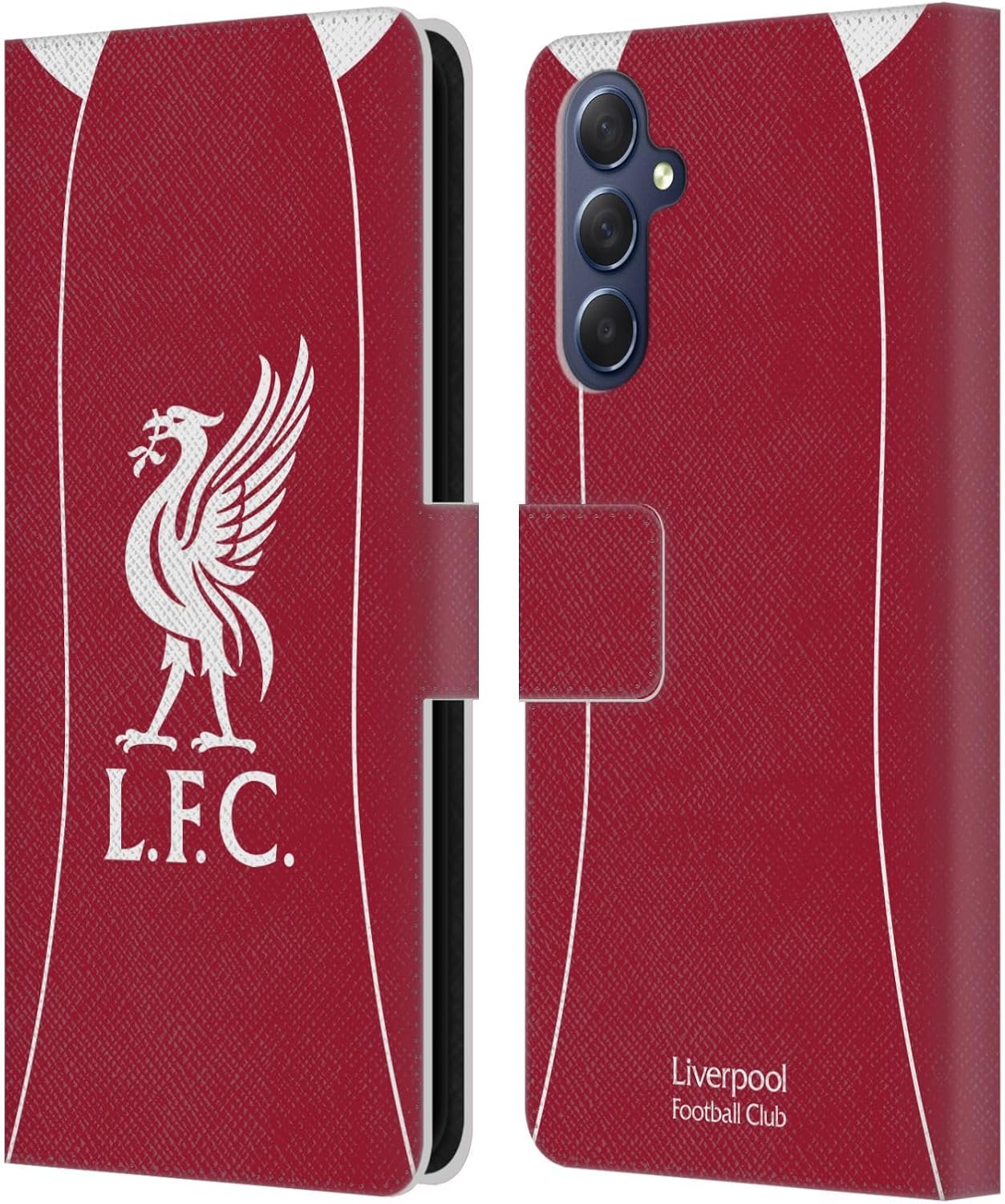 Head Case Designs Officially Licensed Liverpool Football Club Home 2025/26 Kit Leather Wallet Case Compatible with Samsung Galaxy M54 5G