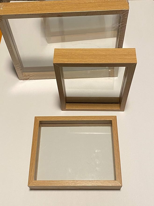 Set of Two (2) Brown Oak Grain ColorLook Picture Frames