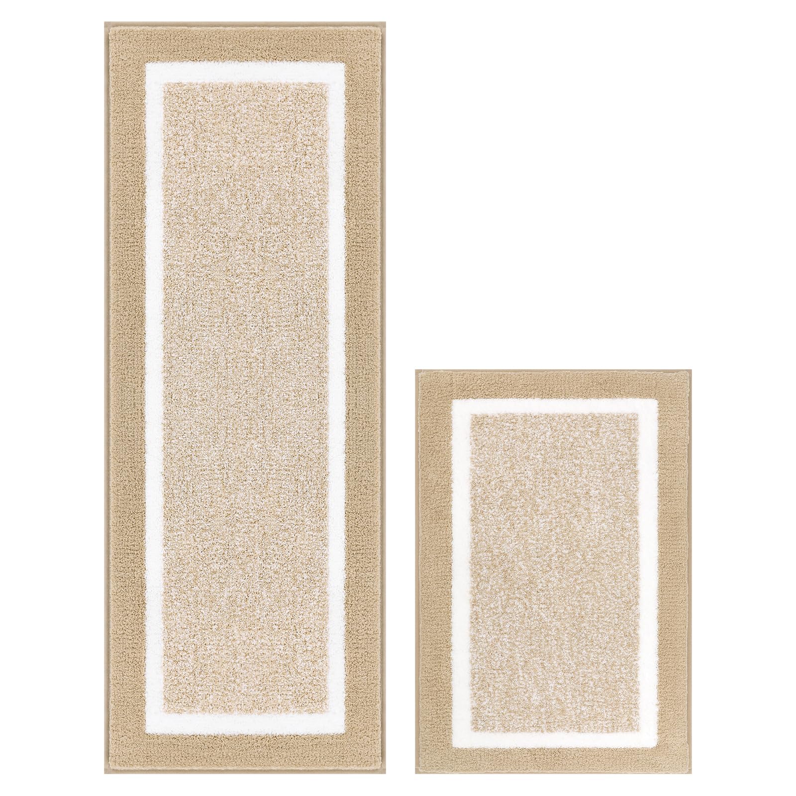 Pauwer - Juego de 2 alfombras de baño, antideslizantes, absorbentes, lavables a máquina, para el suelo del baño, bañera y ducha