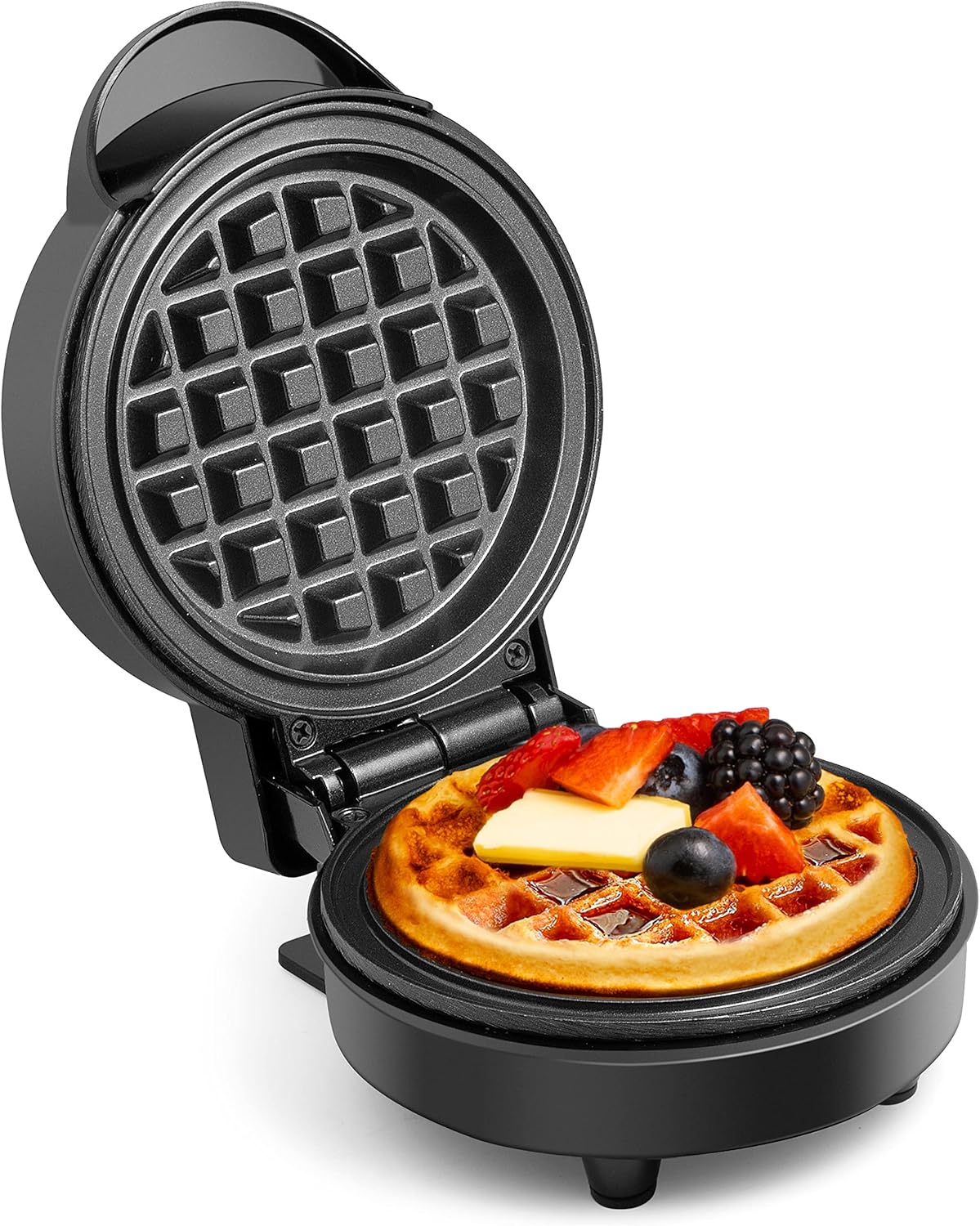 VonShef Mini Waffle Maker Waffle Iron 600W with 12.5cm Non Stick