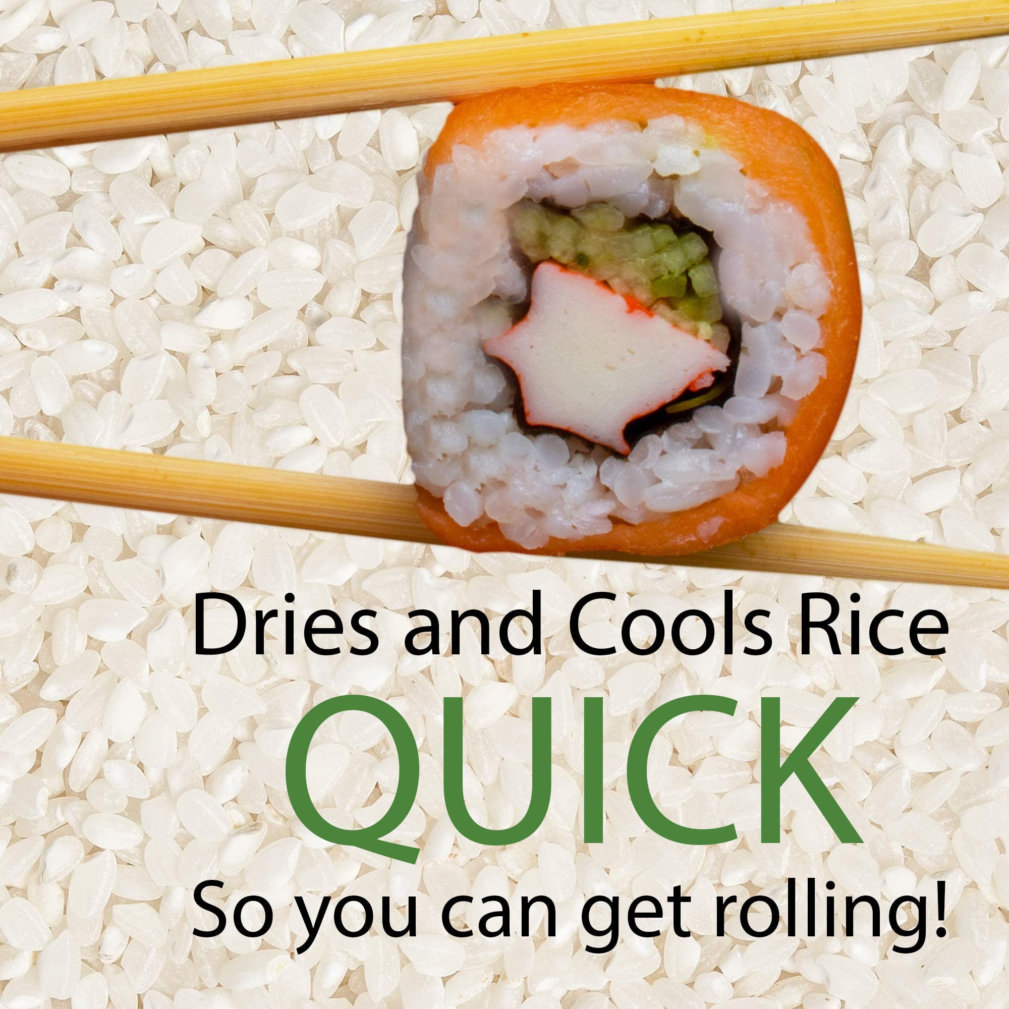 10.6 BambooMN Sushi Oke Bañera Hangiri 5 Piezas hacer sushi pack de accesorios