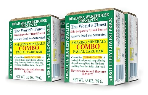 Dead Sea Warehouse Amazing Minerals Combo Barra de cuidado facial - 3.5 oz - Jabón de sal y barro del Mar Muerto - Todo natural - Limpiador disponible en Yaxa Venezuela