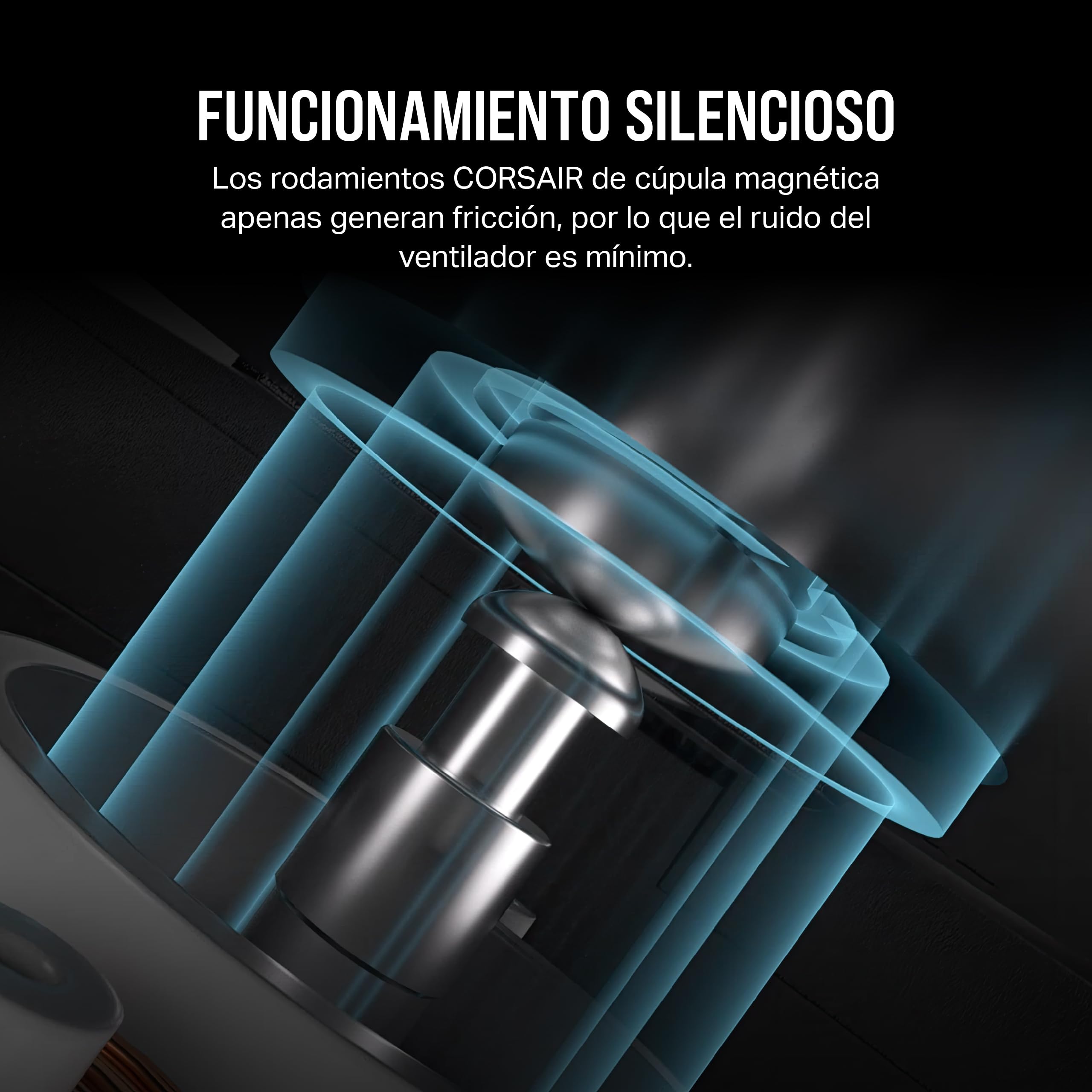 Corsair iCUE Link RX120 Ventiladores PWM RGB de 120 mm con iCUE Link System Hub - Rodamiento de Cúpula Magnética - Paquete Triple - Negro