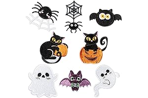 8 Pcs Cute Halloween Chenille Patches