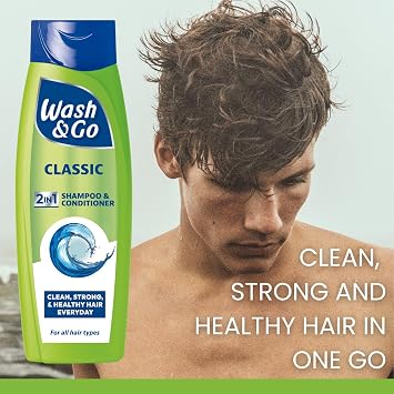 Wash & Go Classic 2in1 Shampoo and Conditioner, 290ml x 9 bottles