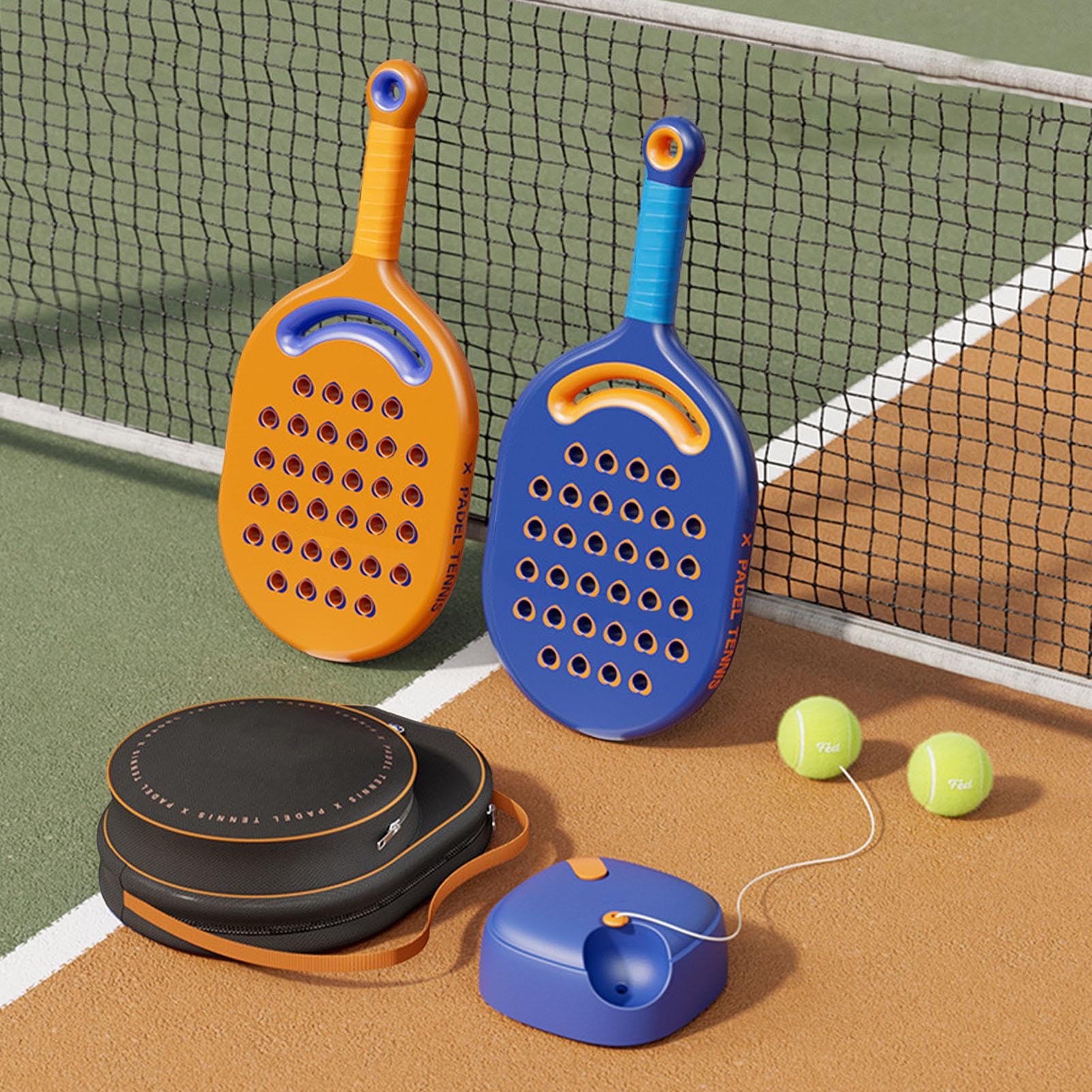 Palla da Tennis Rimbalzante per Allenamento Kit Portatile di Allenamento | Solo Attrezzo Rimbalzante da Tennis Portatile con Corda Elastica Lunga per Adulti e Bambini
