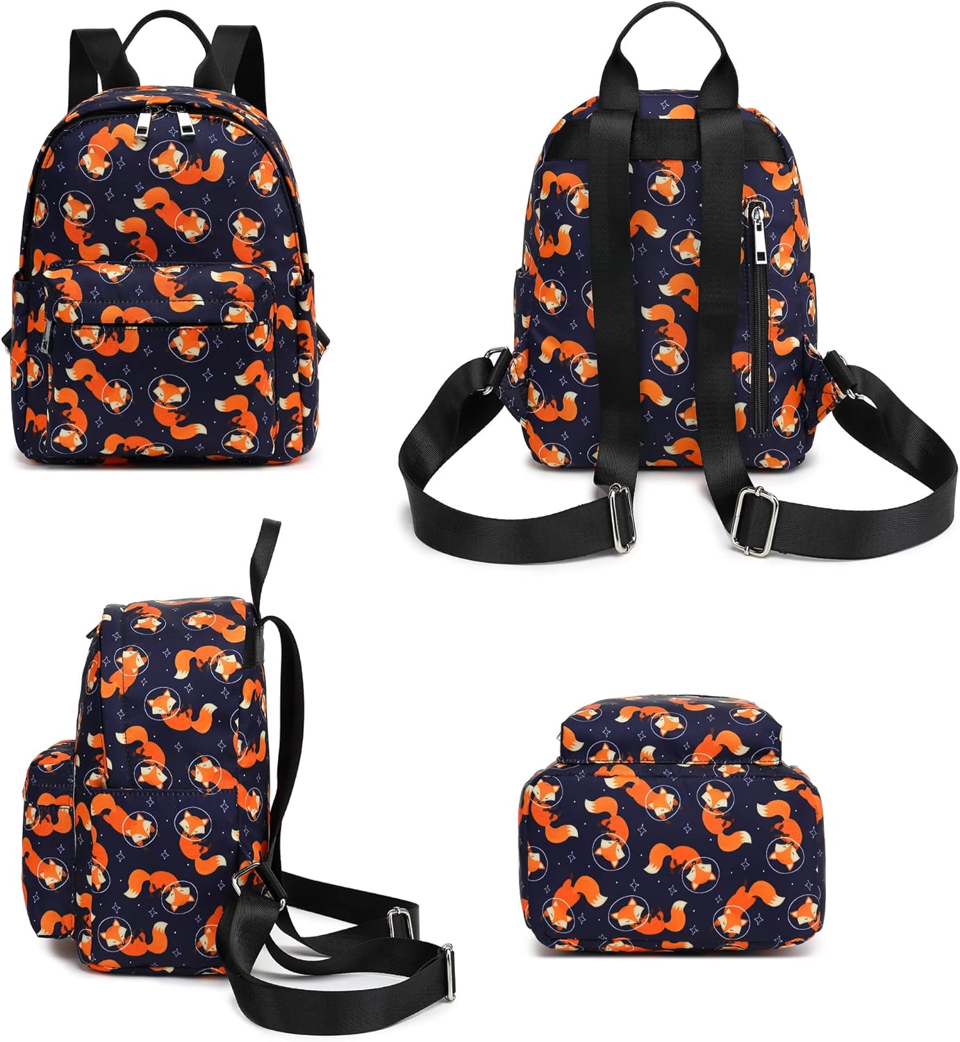 Fox Mini Backpack Women Girls, Small Backpack Purse for Adults Teens Kids School Travel