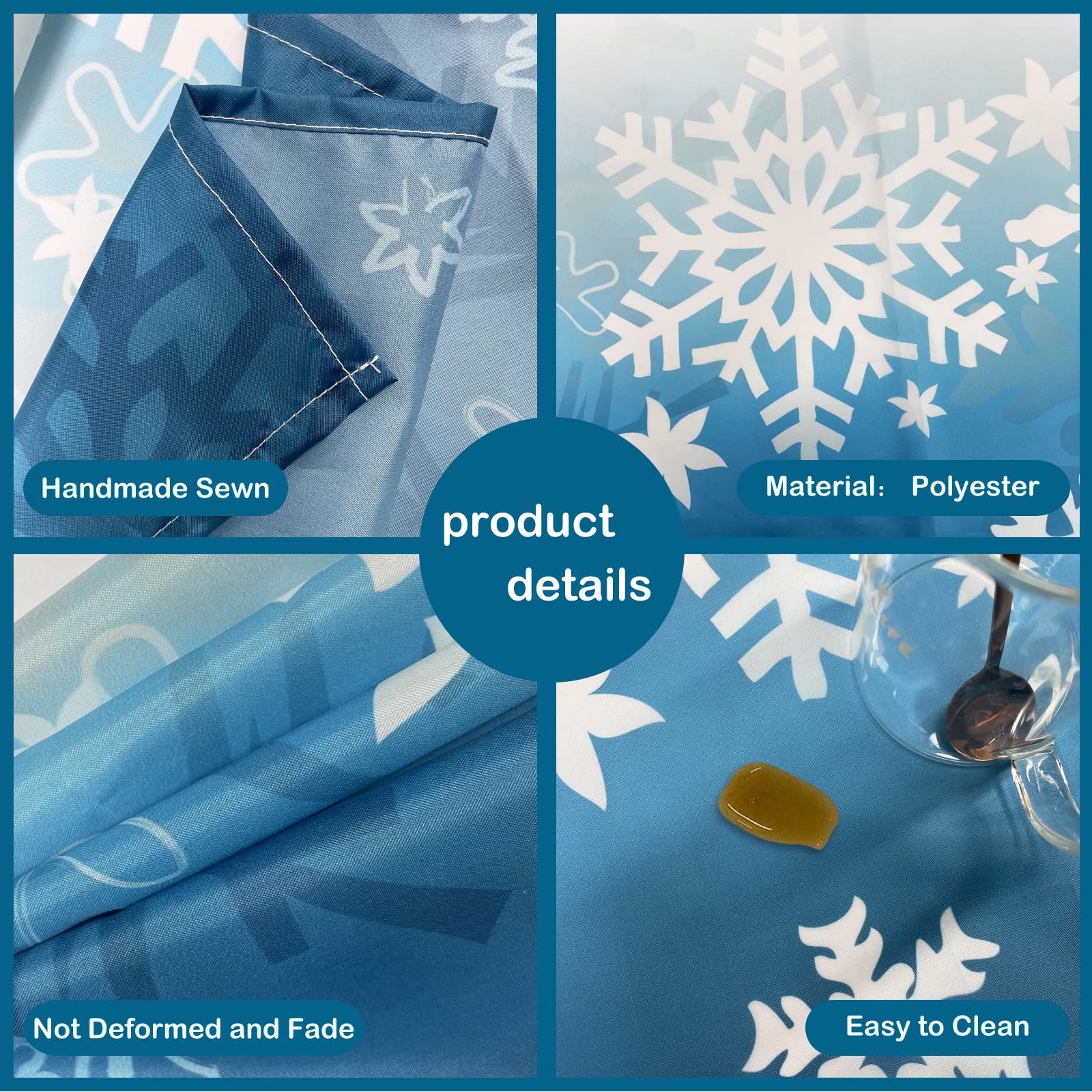 Amazon.co.jp: 雪の結晶テーブルクロス 54インチx108インチ 長方形