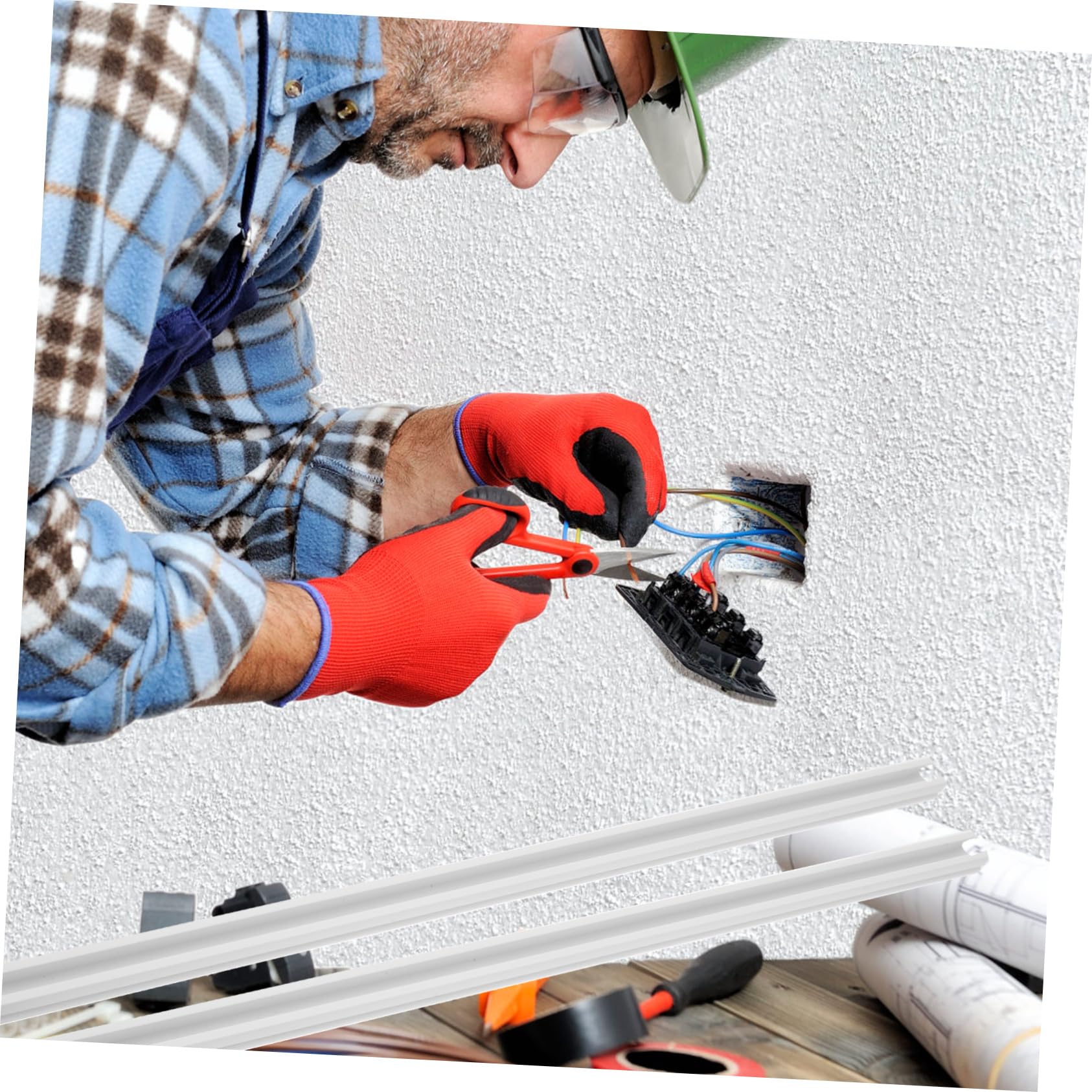 5 Set Canalina Passacavi per Tv Copricavi Muro per Kit per Organizzazione Facile Installazione e Design Ergonomico