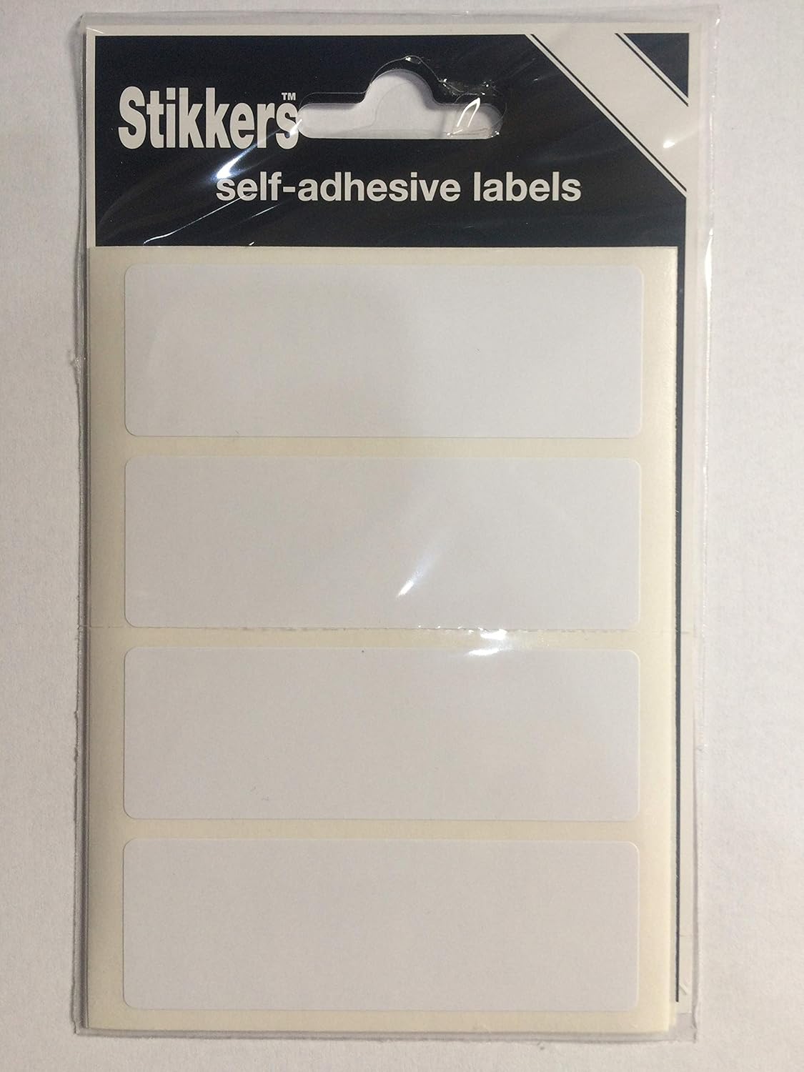 White Self Adhesive Sticky Labels (25mm x 75mm 28 Stickers) Amazon