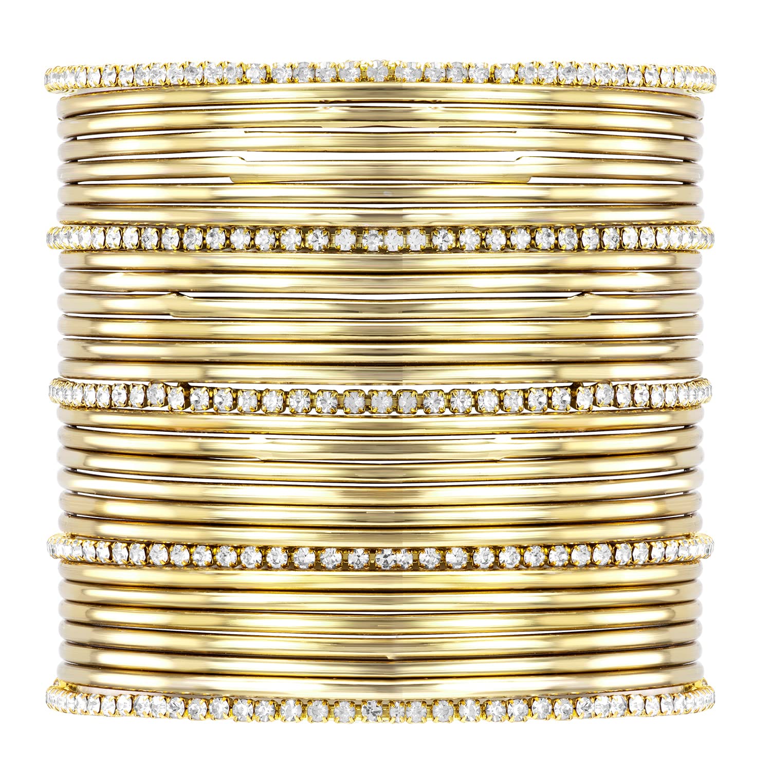 Peora Gold Plated Diamond Studded Metal Bangles Set Jewellery Ethnic Function Wear Navratri Gift For Women Girls (2.6 Inch) (B0BQ4L5NQM) Amazon Price History, Amazon Price Tracker