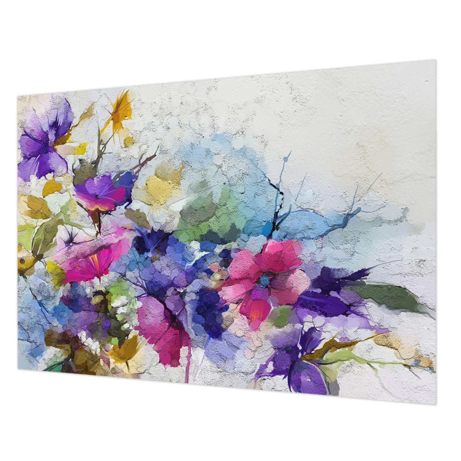 Papier peint intissé fleurs abstraites 208x146 impression haute qualité