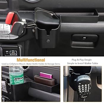 サ*ー様 ジープ ラングラー　JL ドリンクホルダー　助手席 Amazon | JeCar Jeep JL 携帯電話マウント ドリンクカップ