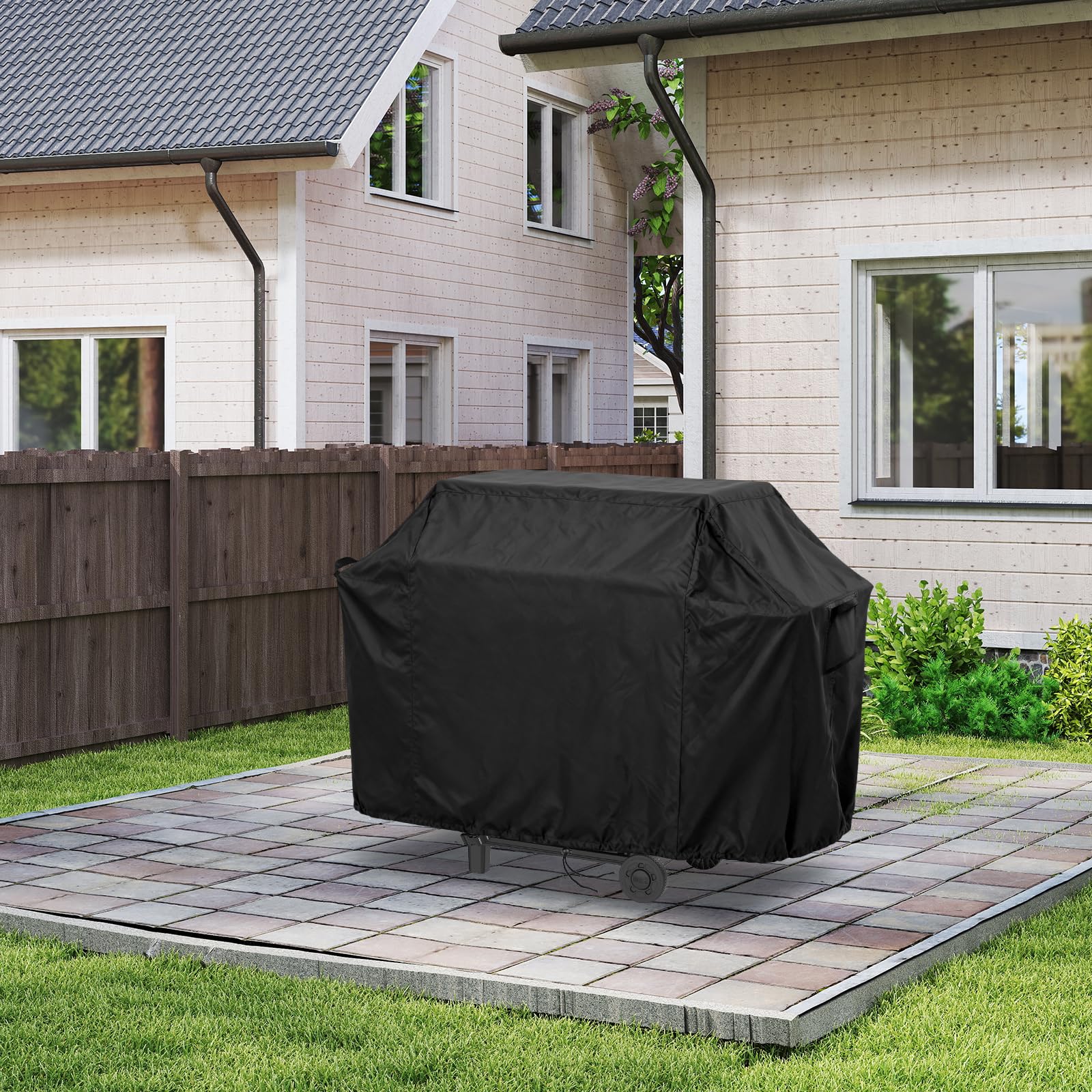 Grillabdeckung, 420D Oxford-Gewebe Wasserdicht Grill Abdeckung für Weber Spirit E-410 Gasgrill, Gasgrill Grillabdeckung - (165x70x120cm)