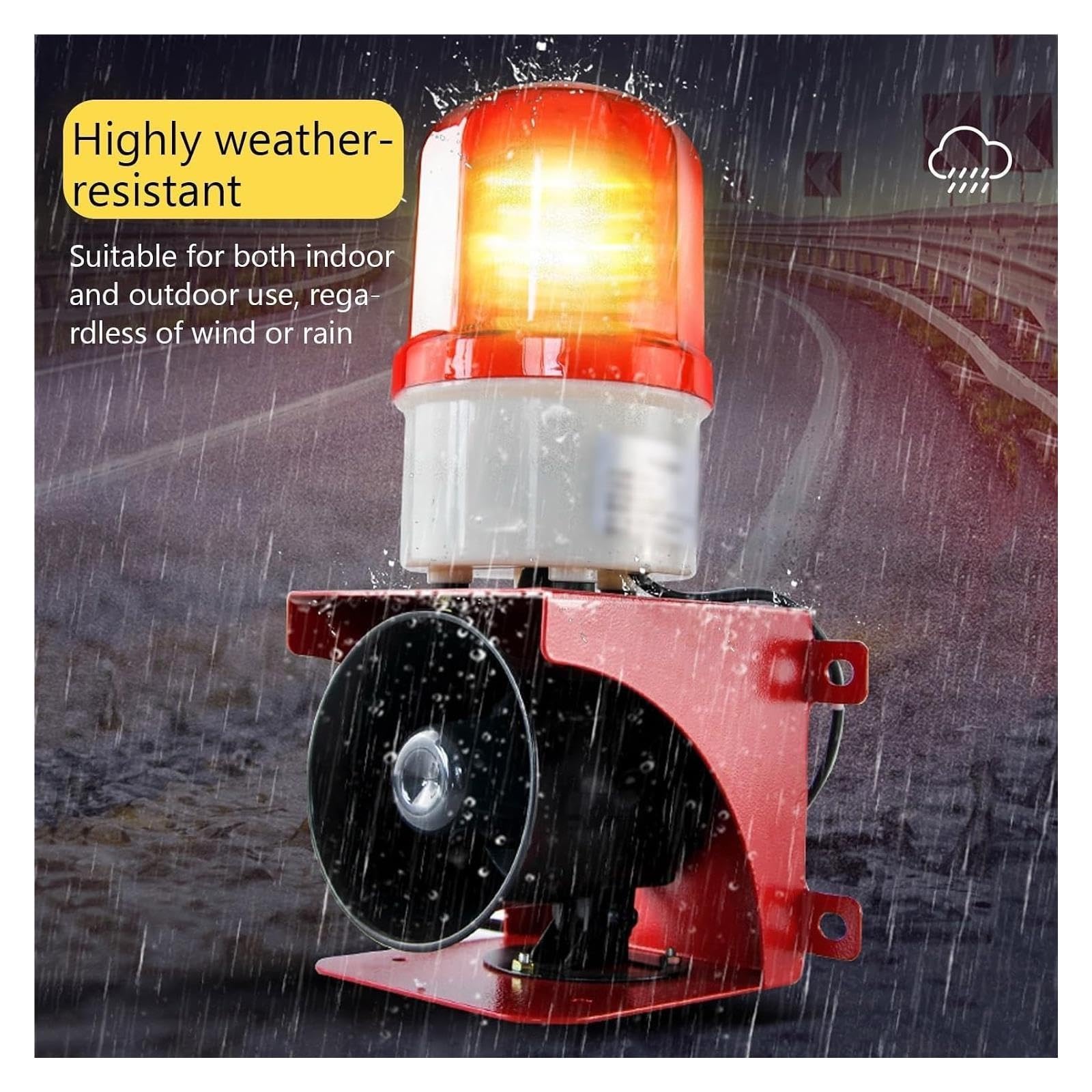 LED-Sirenenalarm aus PC und Stahl